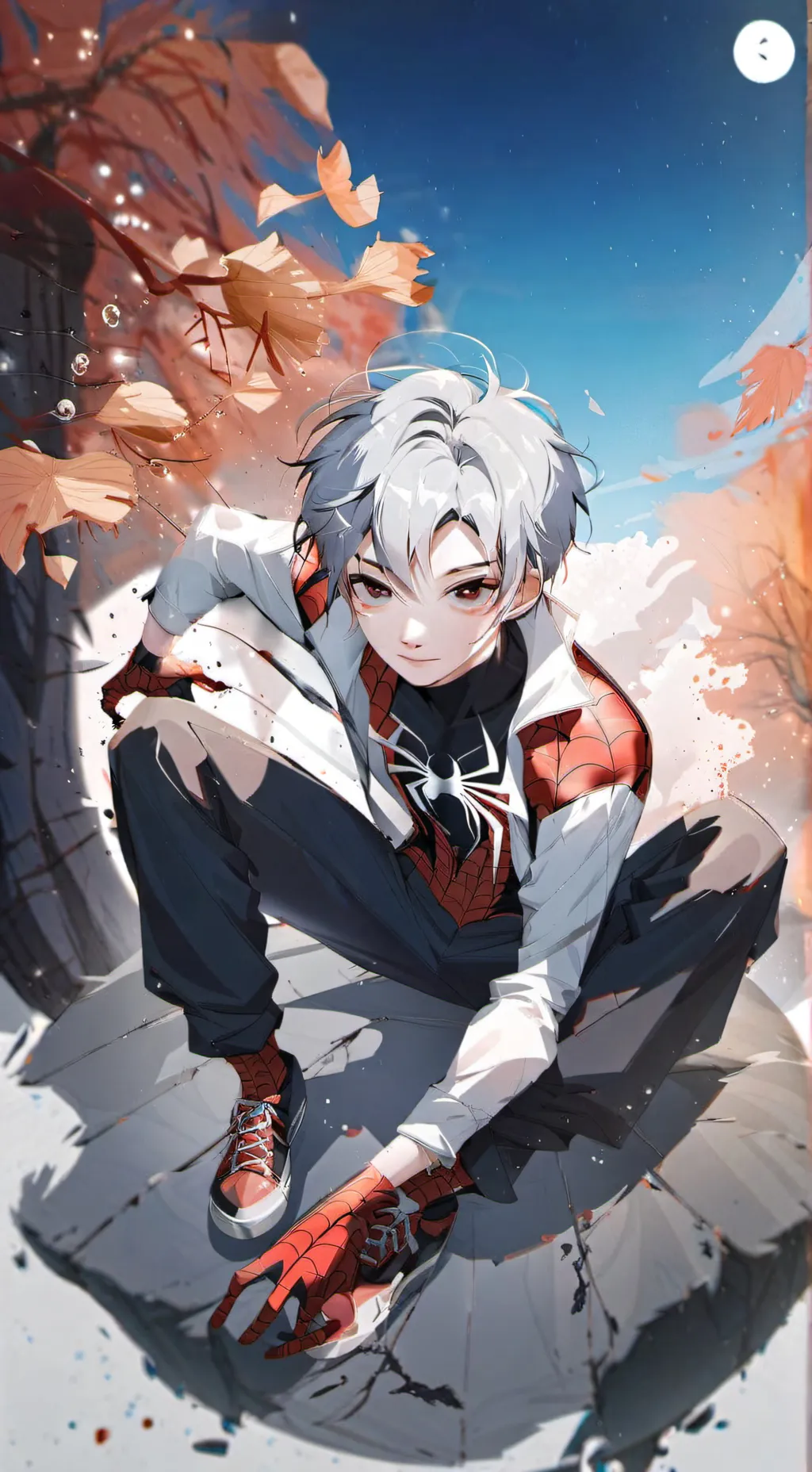 ai character: mha x spider man  background