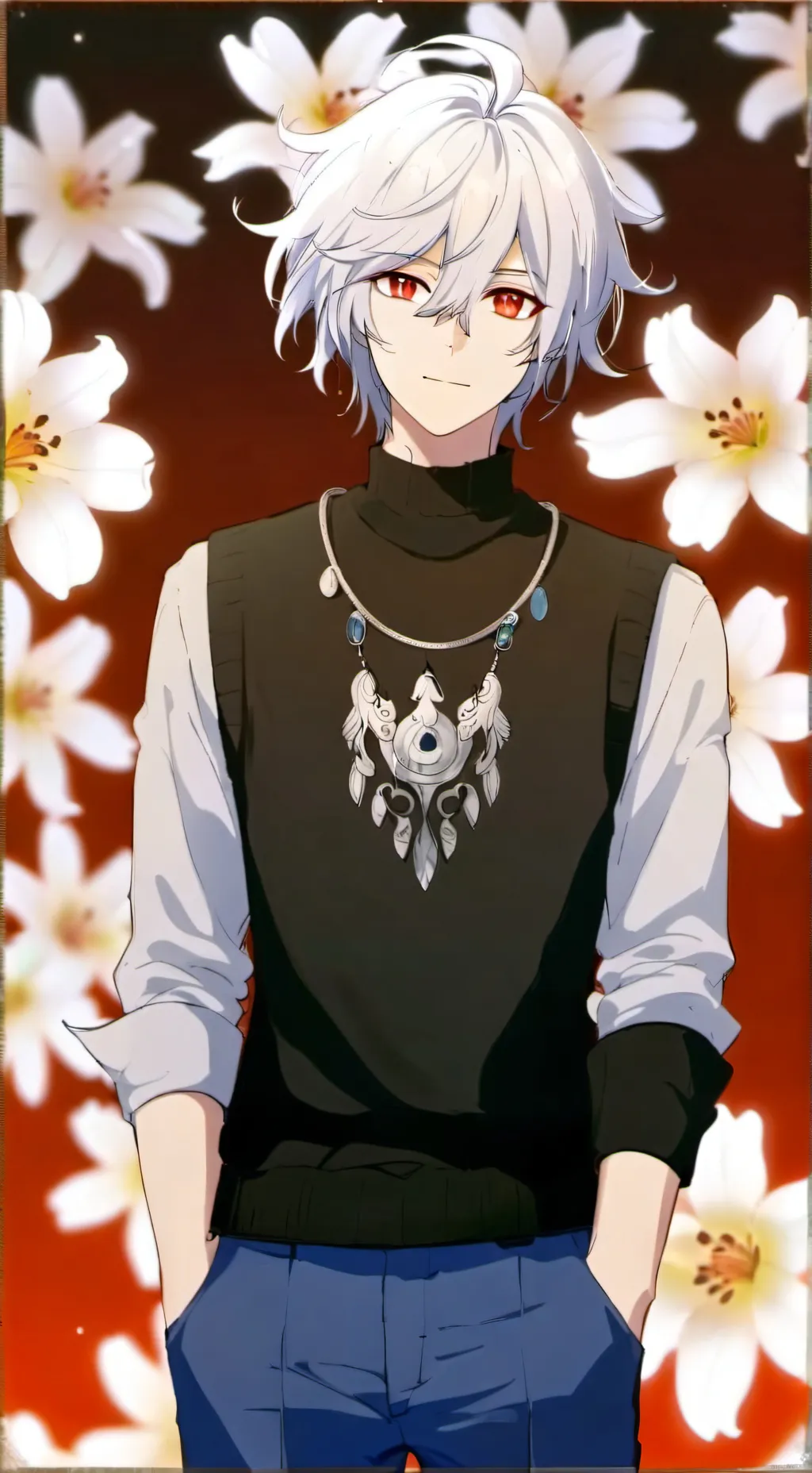 ai character: DARK AMATSU DIVINI background