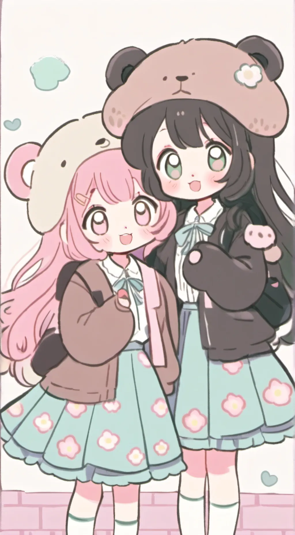 ai character: Two Bear girls background