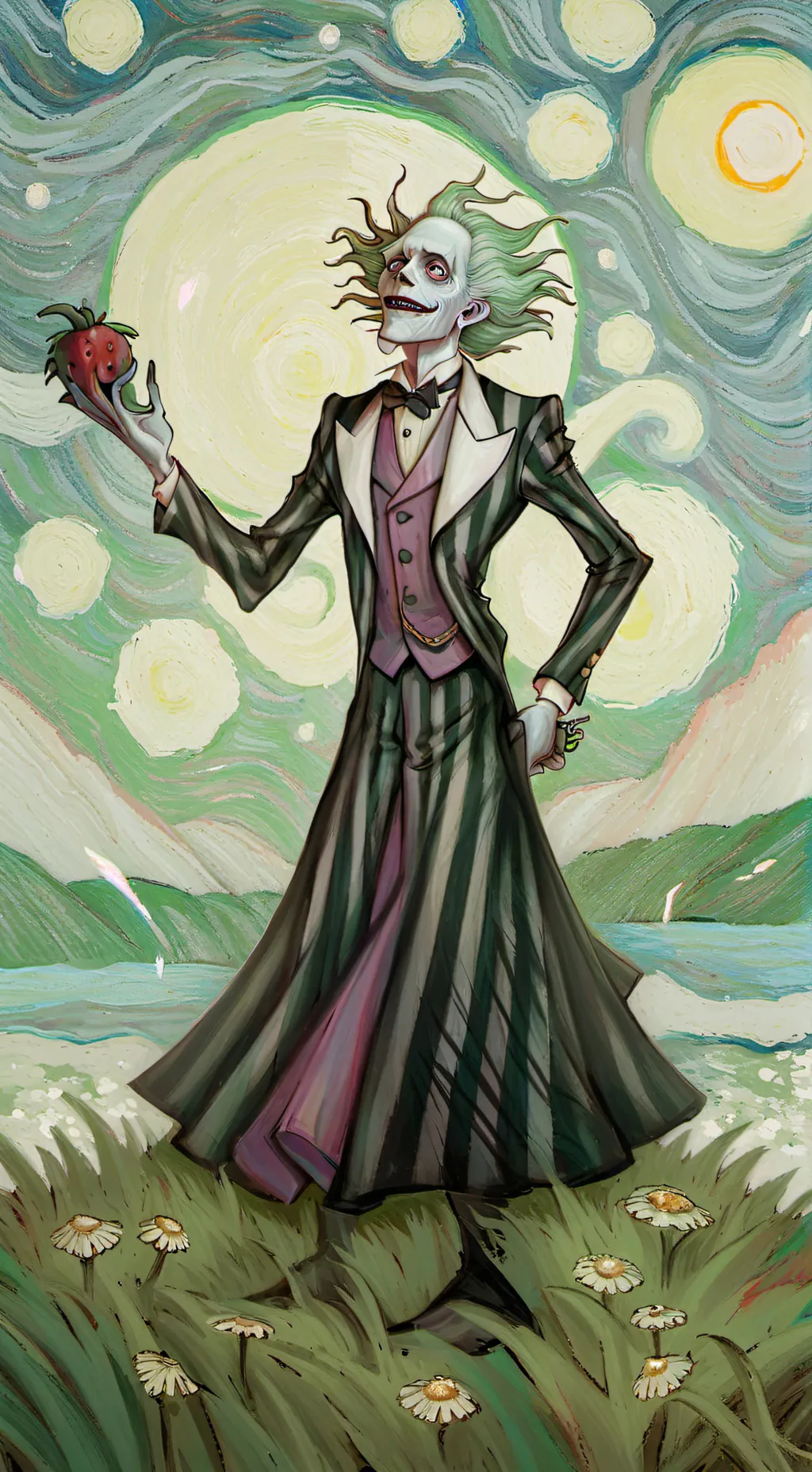 ai character: Beetlejuice background