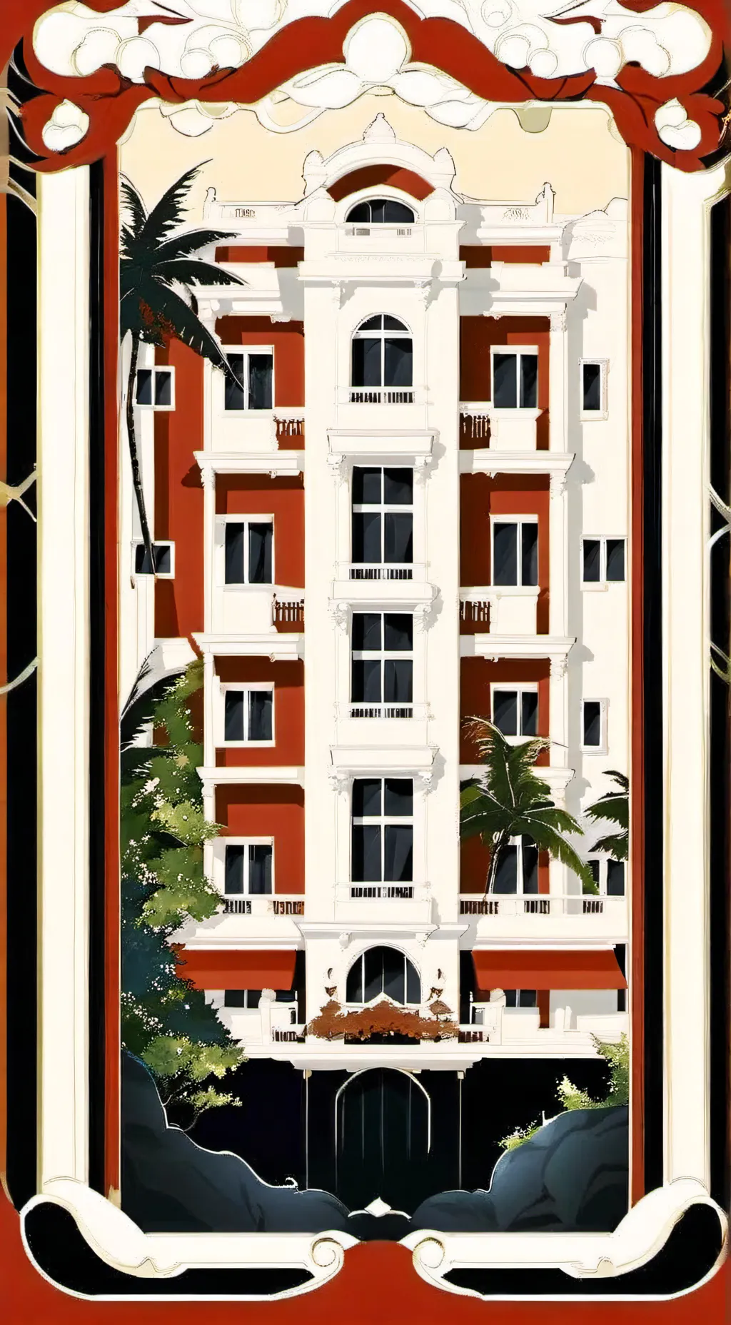 ai character: HH valentines day  background