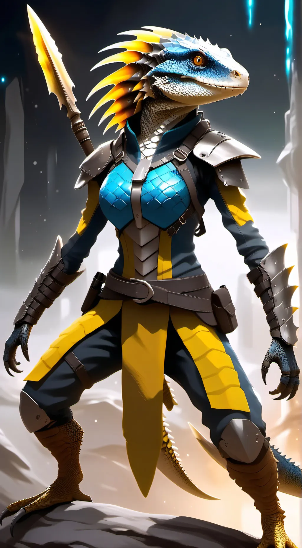 ai character: Alien warrior  background