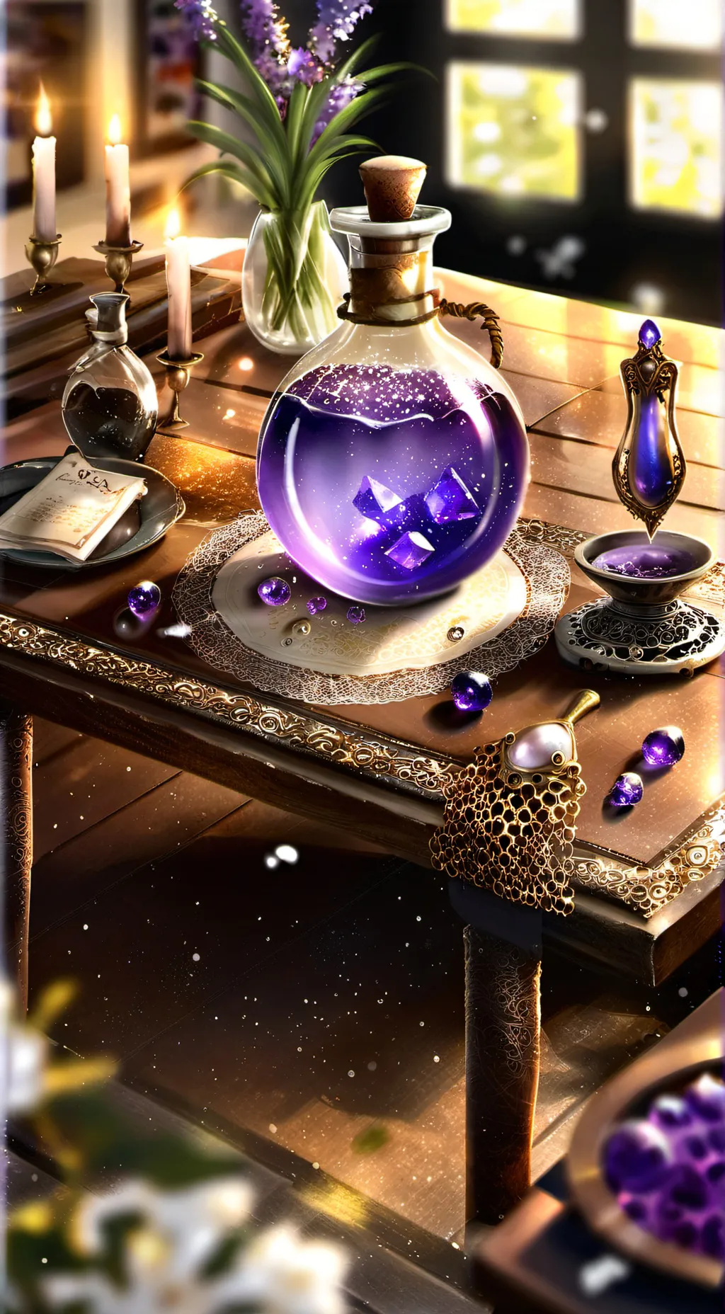 ai character: a potion wow background