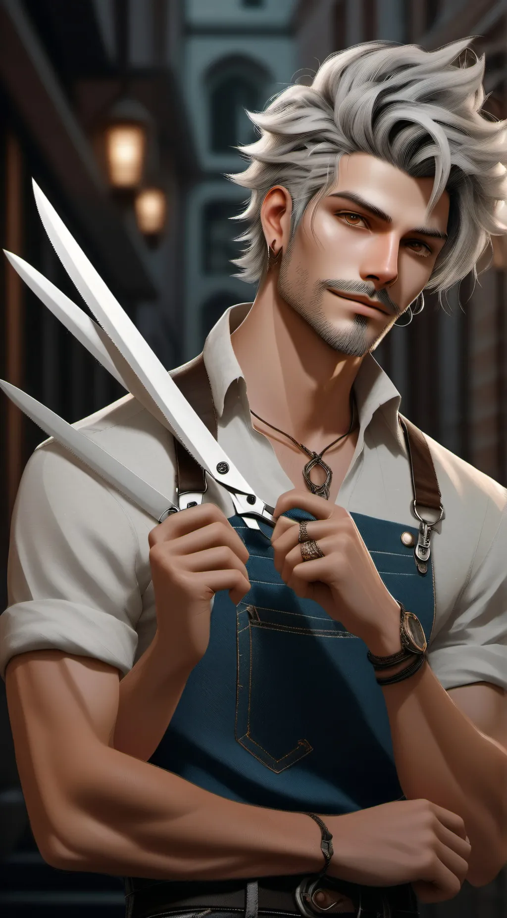 ai character: SS(scissor seven) background