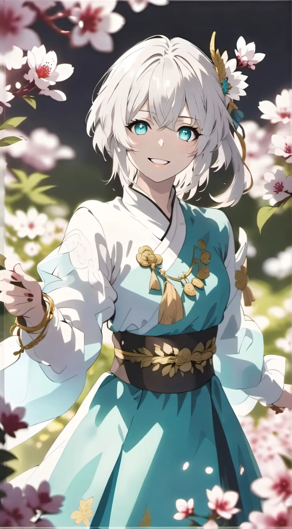 ai character: female gojo background