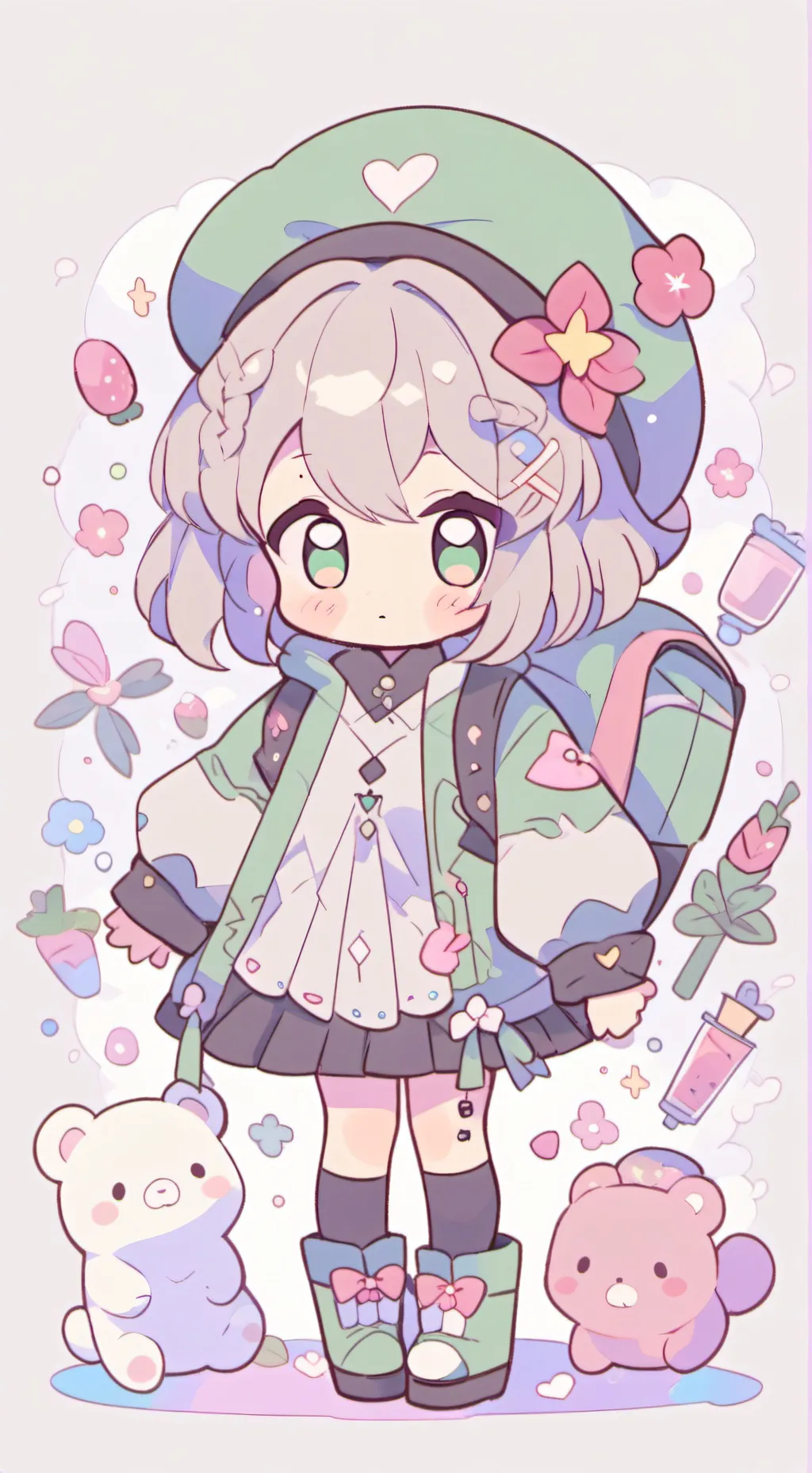 ai character: 🍓Клубничк🍓 background