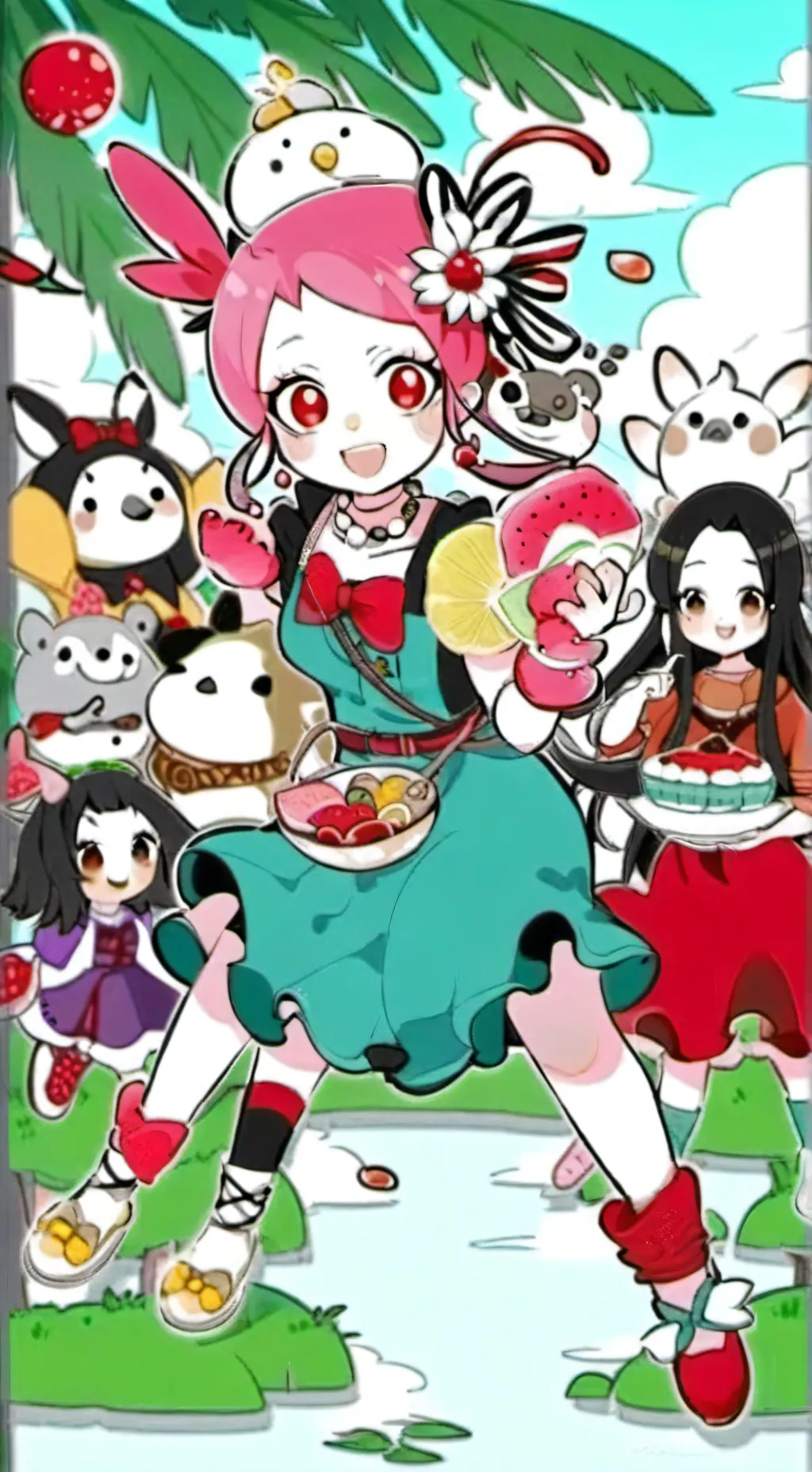 ai character: 🍉Dandy's World🍉 background