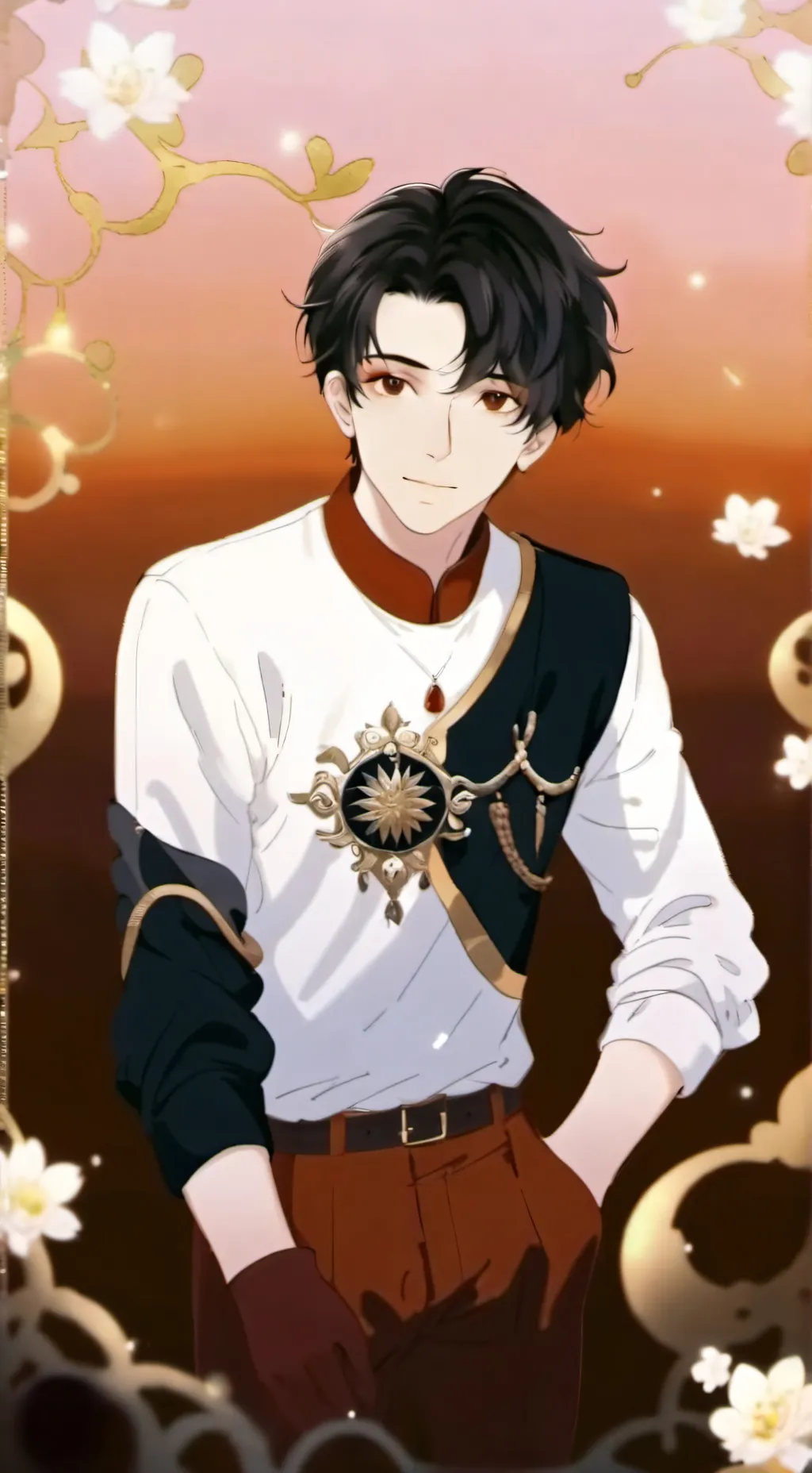 ai character: black  background