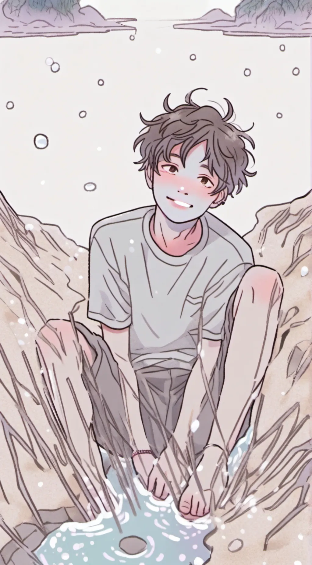 ai character:  Quicksand boy background