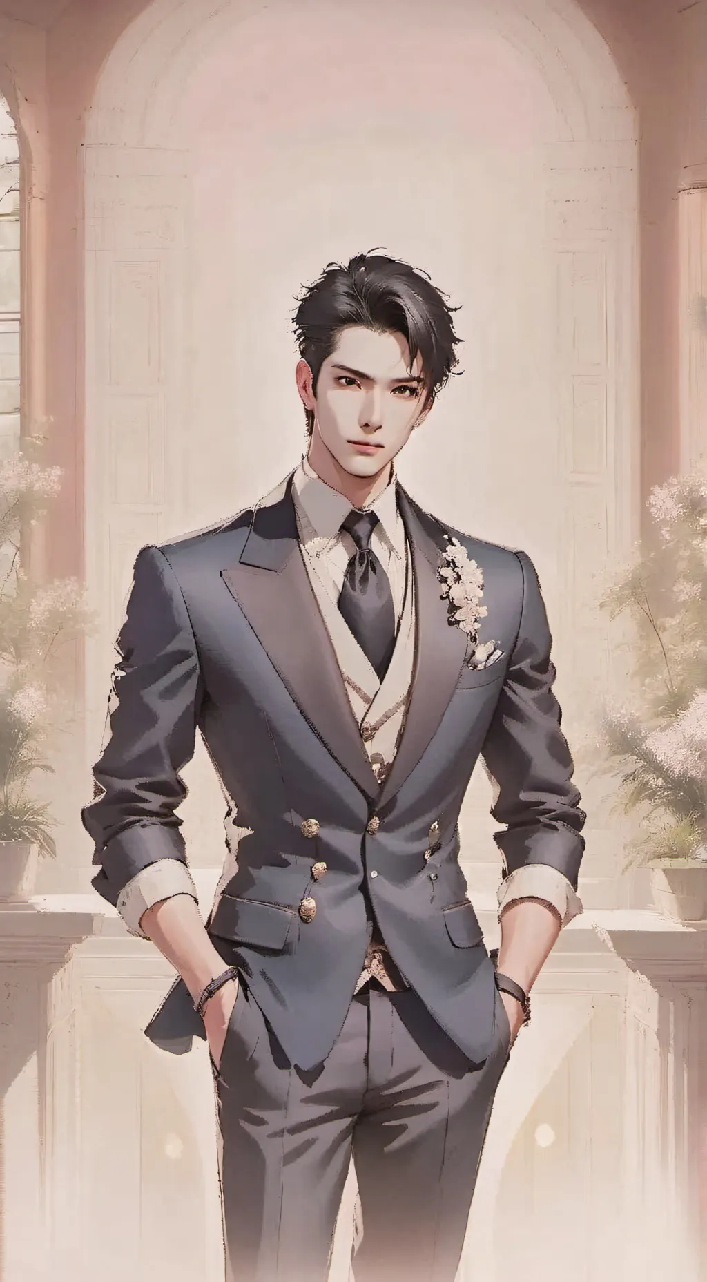 ai character: 慕延 background