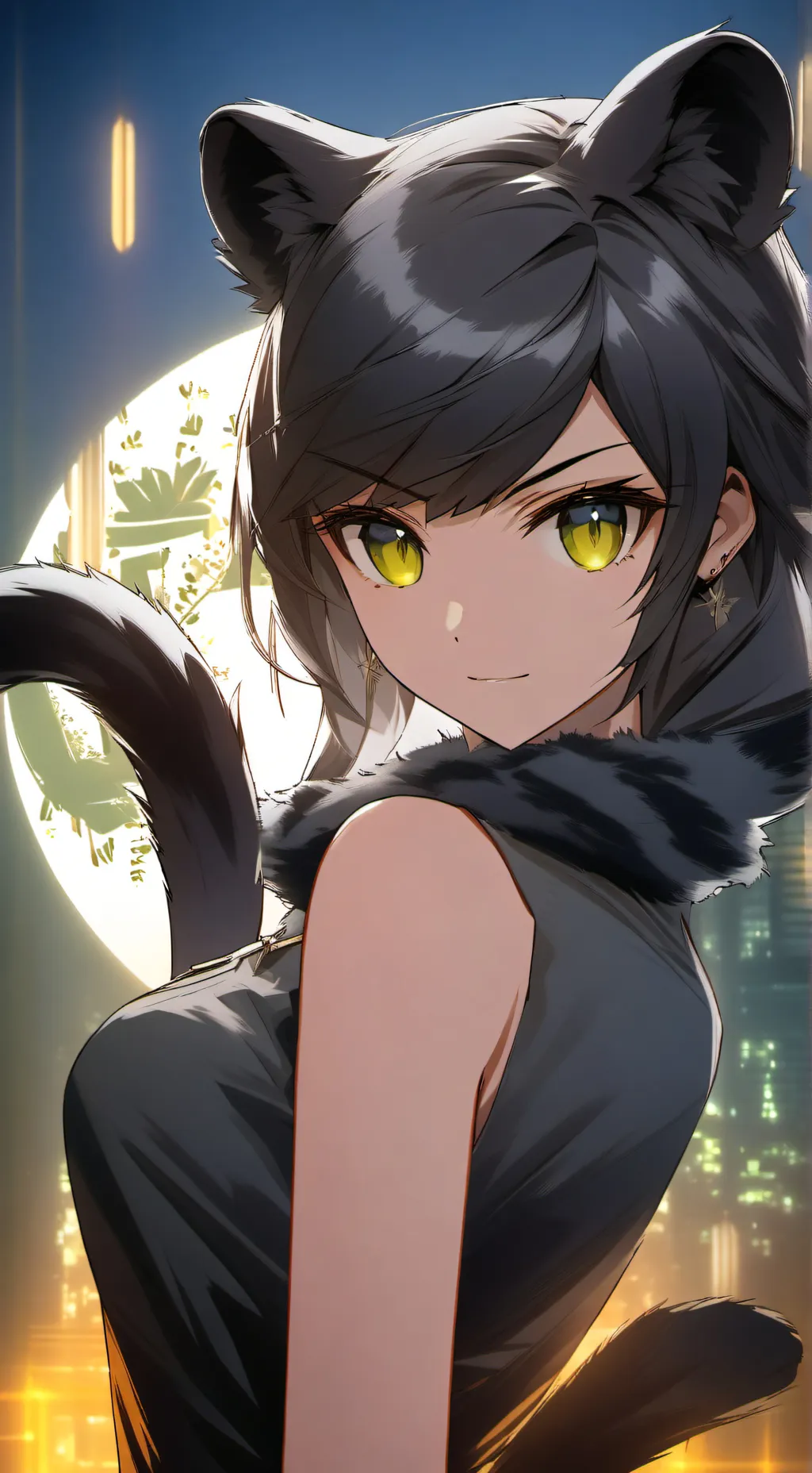 ai character: Miki the Shadow Stalker background