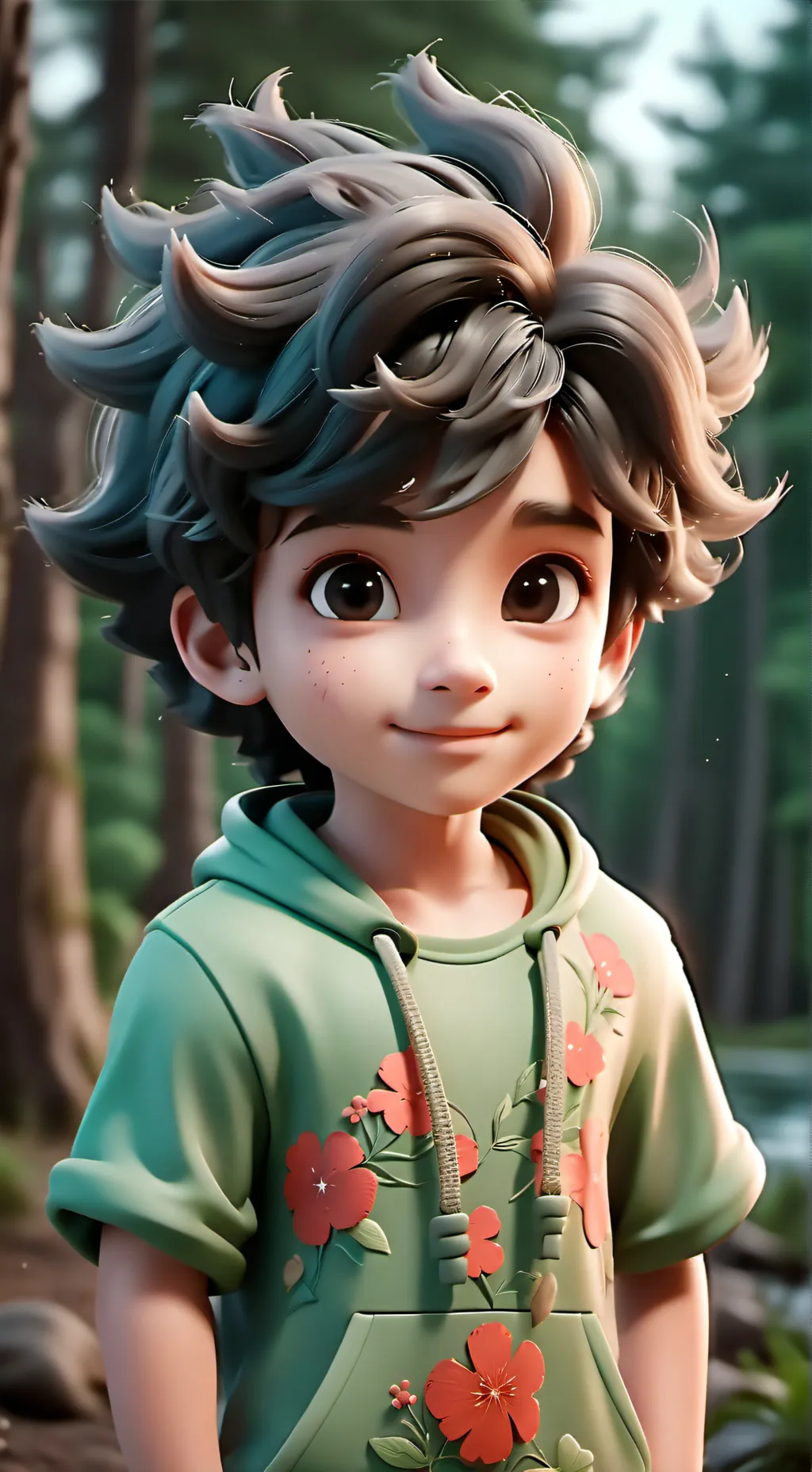 ai character: Niño explorador background