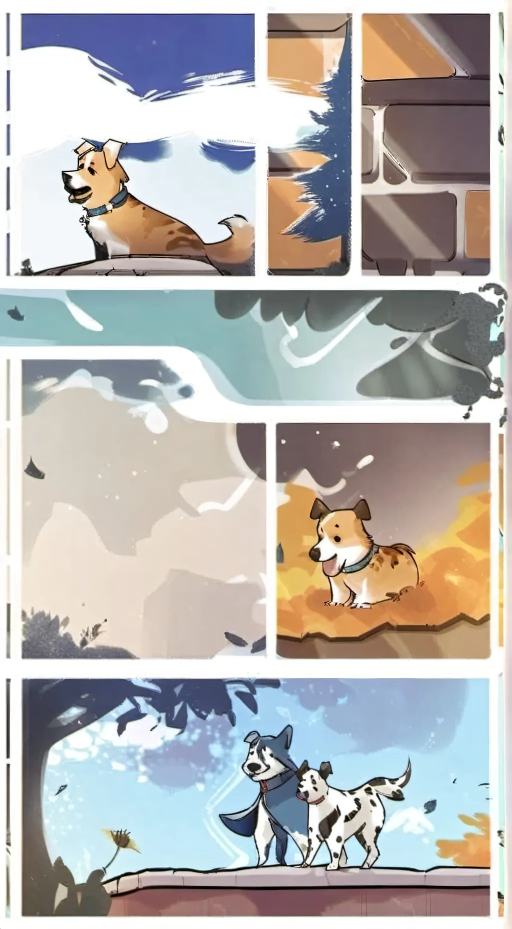 ai character: bluey background