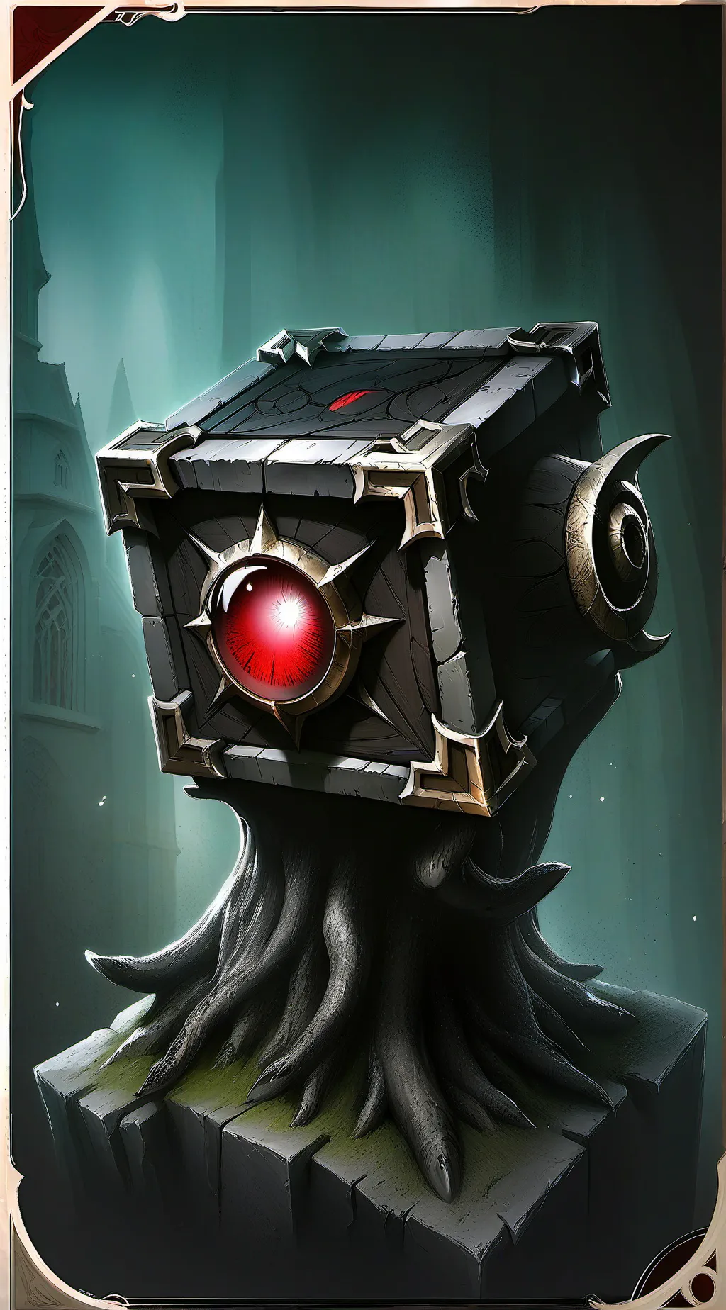 ai character: Ruby Cube Buddy  background