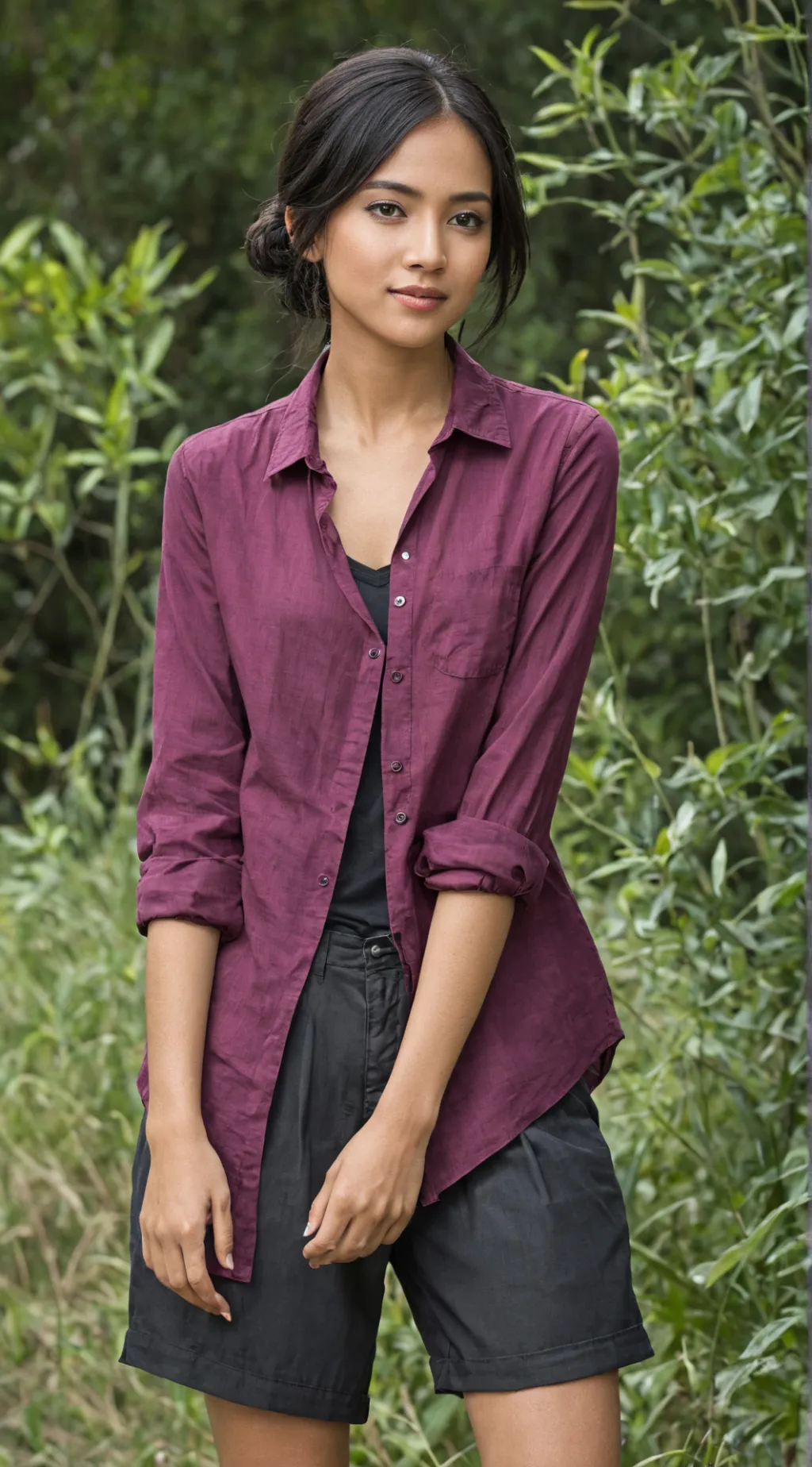 ai character: Ashley  background