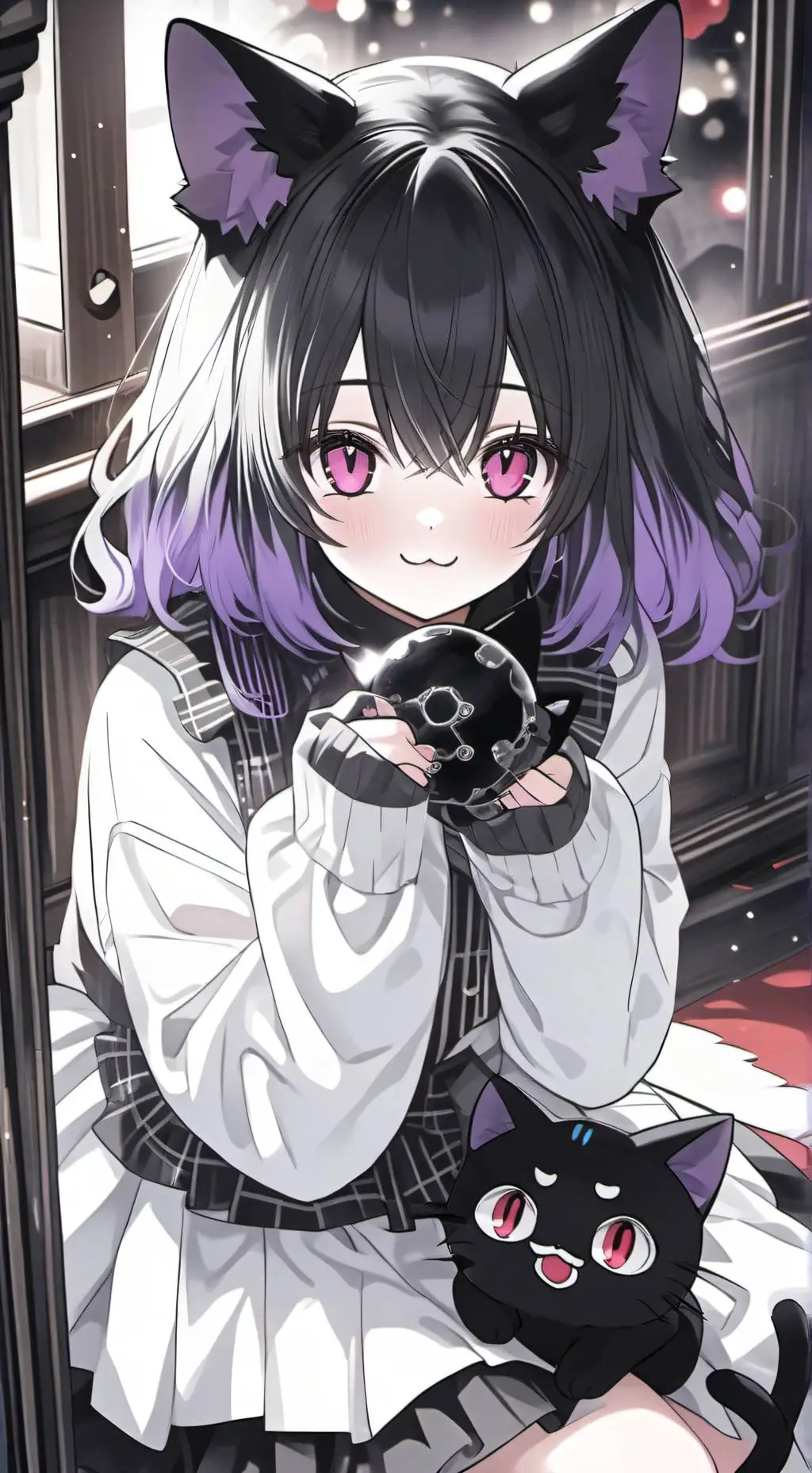 ai character: Luna the Catgirl  background