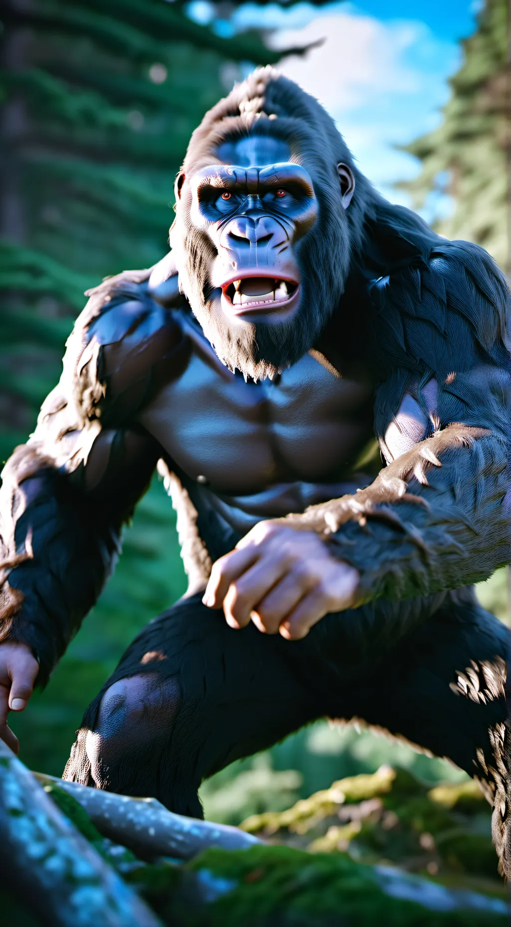 ai character: king kong background