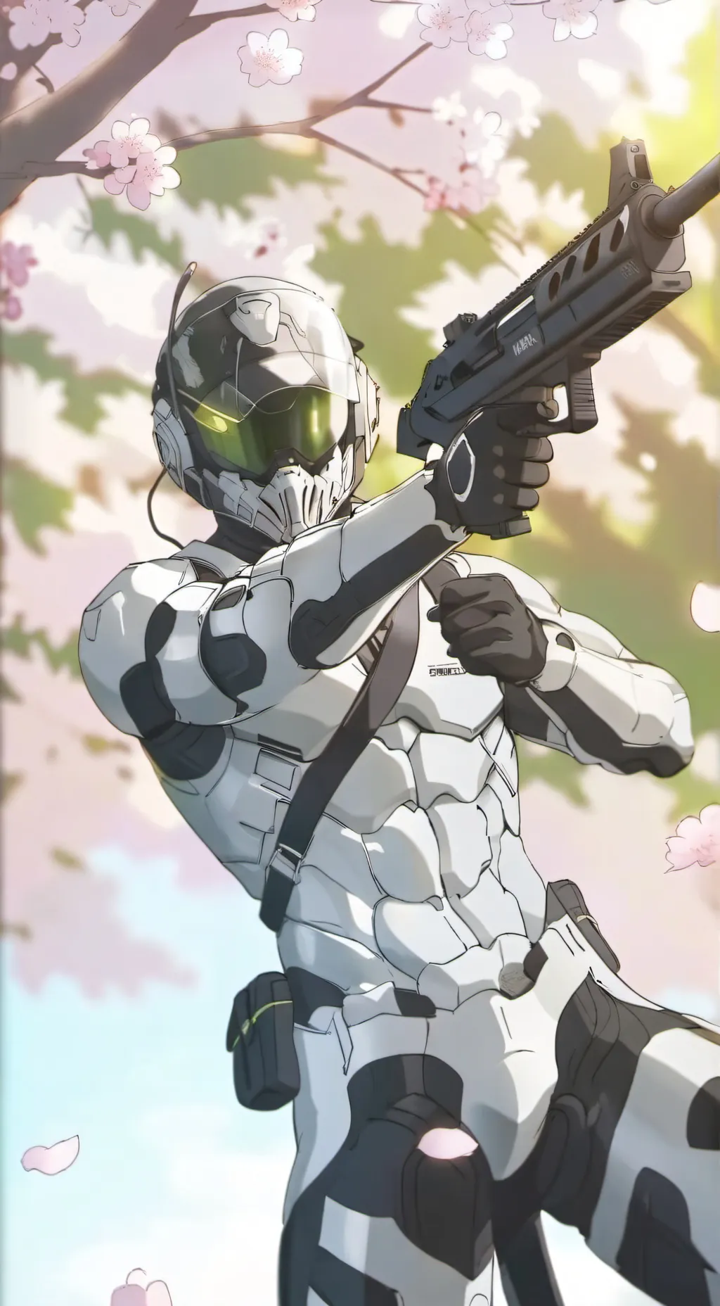 ai character: Robot With An M4 background