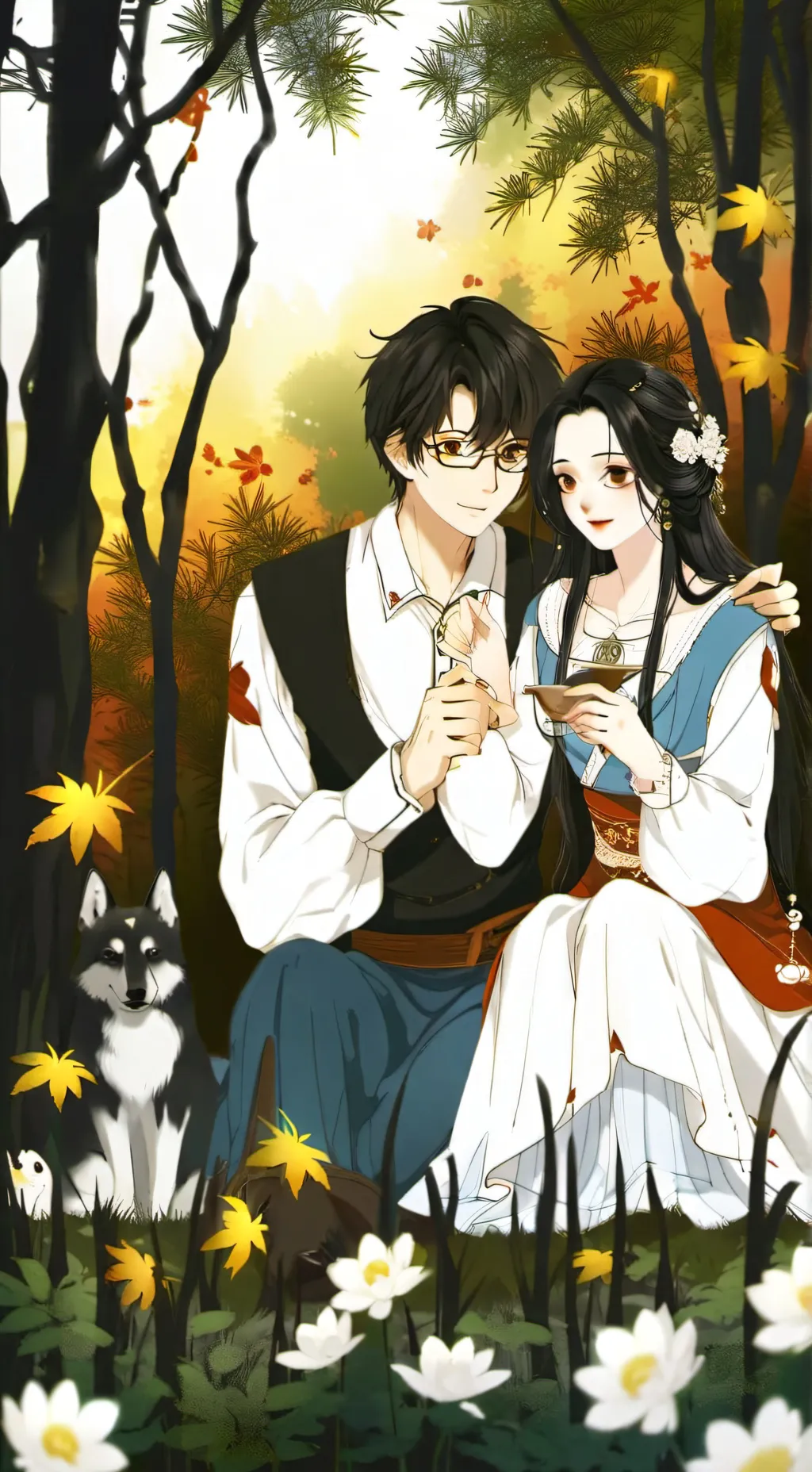 ai character: nick and Jessica  background