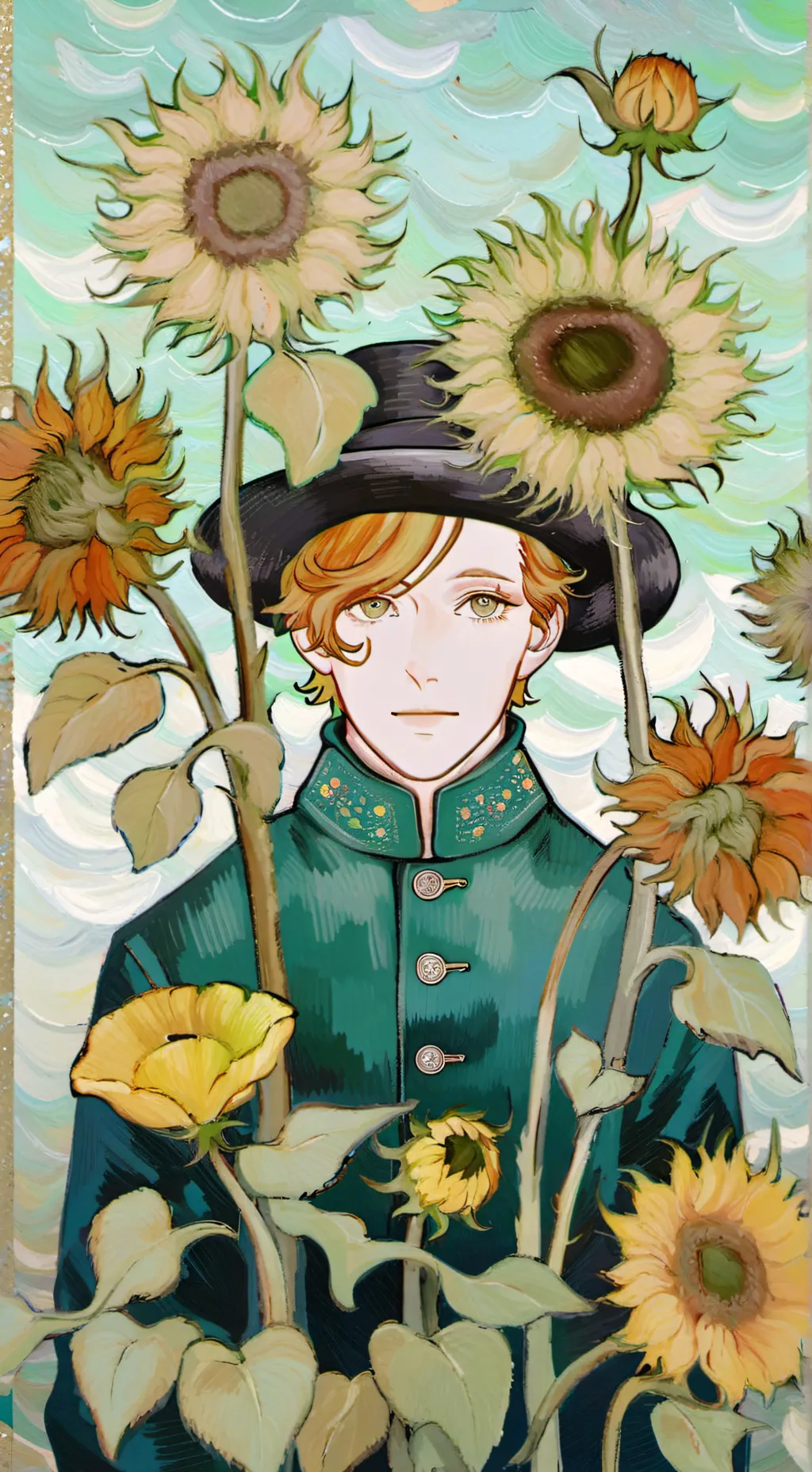 ai character: dandy🌼🌈 background