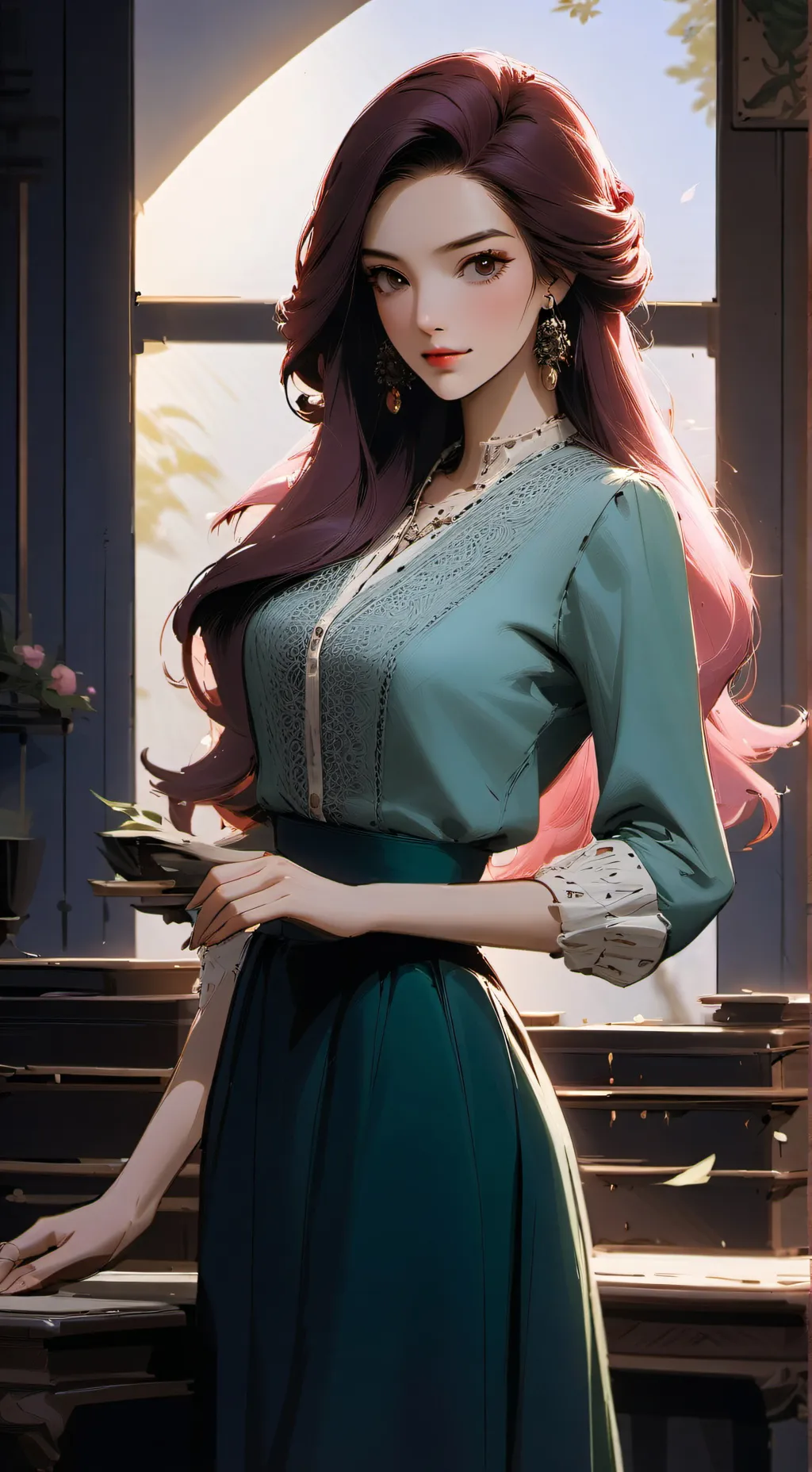 ai character: Léa background