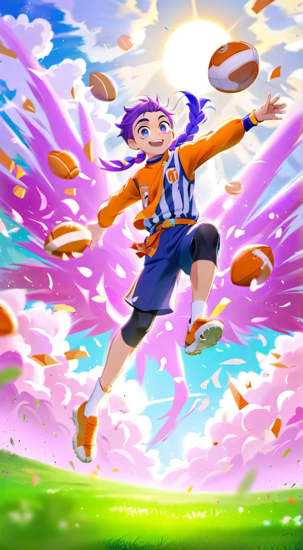 ai character: rainbow bubblegum  background