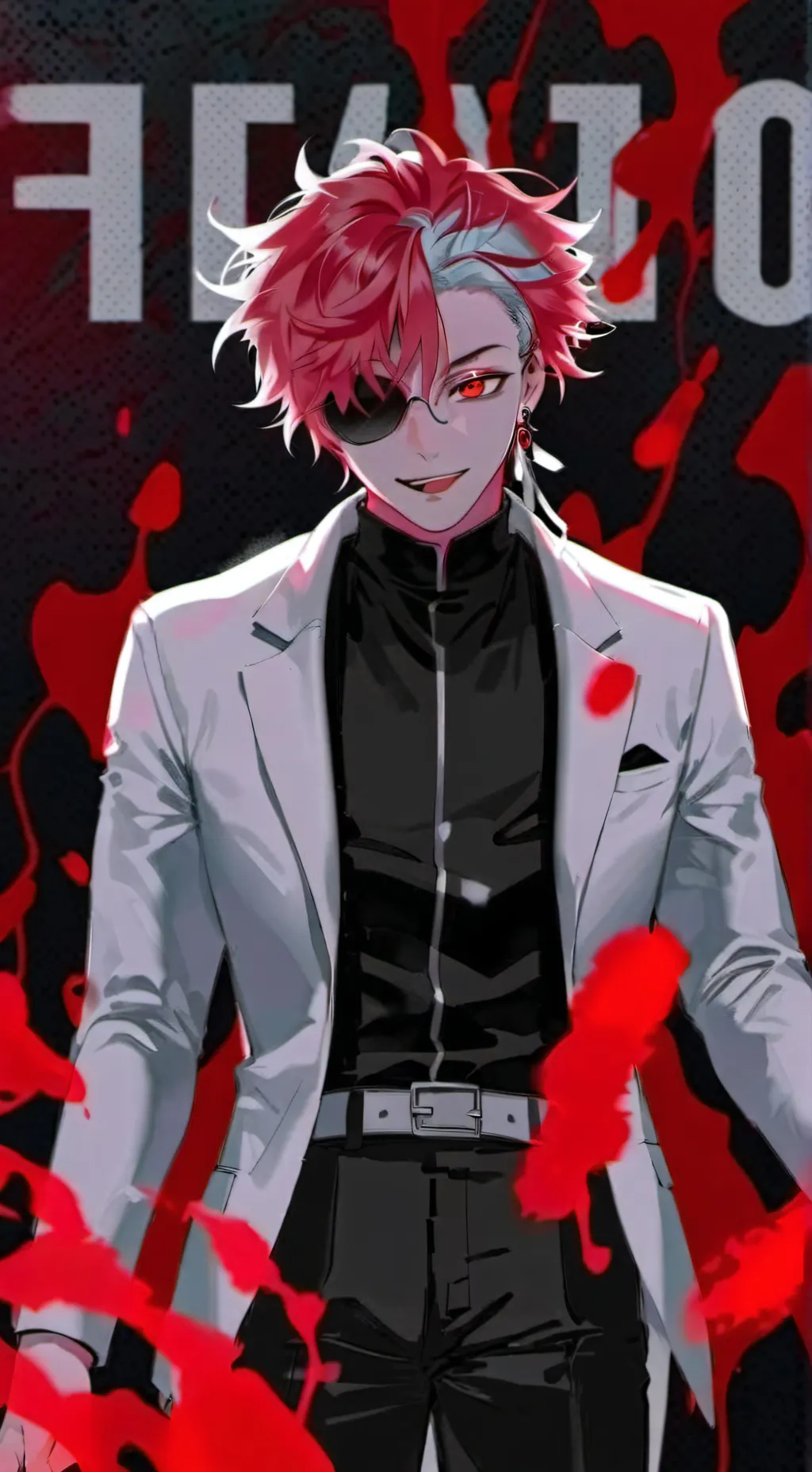 ai character: 月厶 background