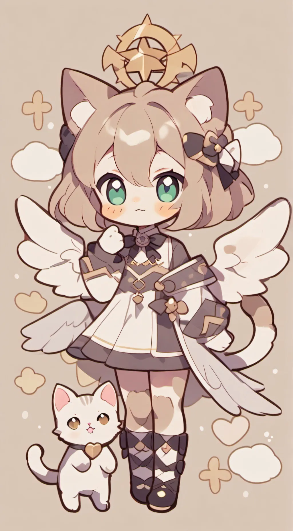 ai character: Angel kitty background