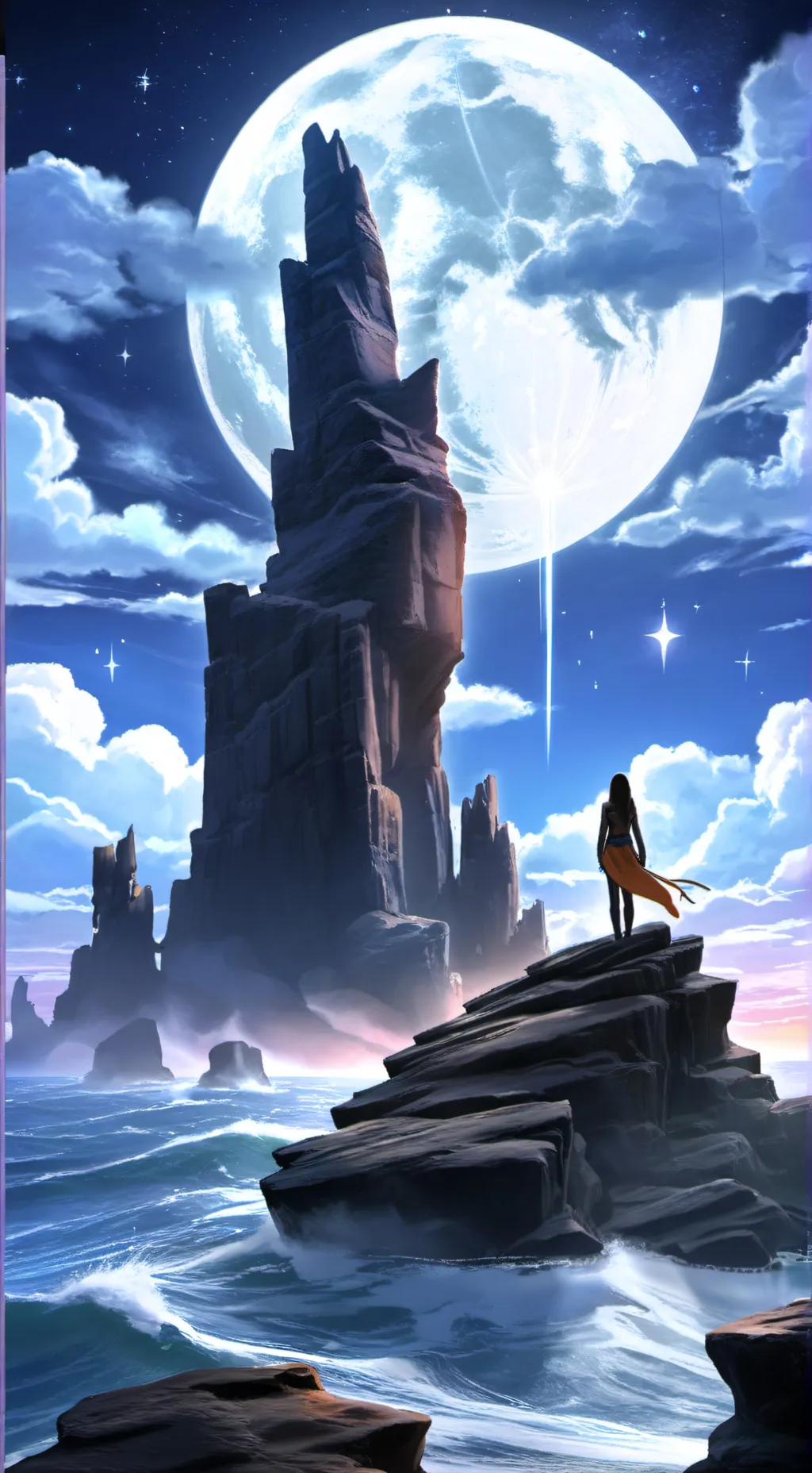 ai character: The first one  background