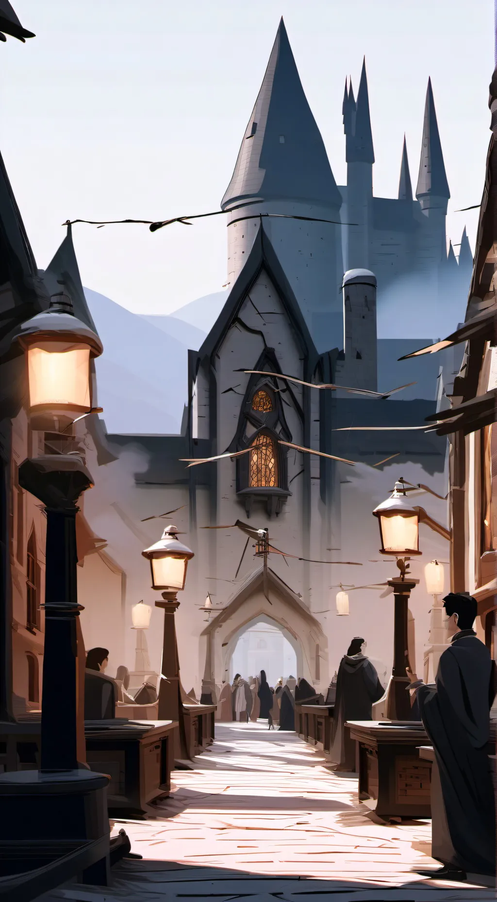 ai character: Hogwarts tv? background