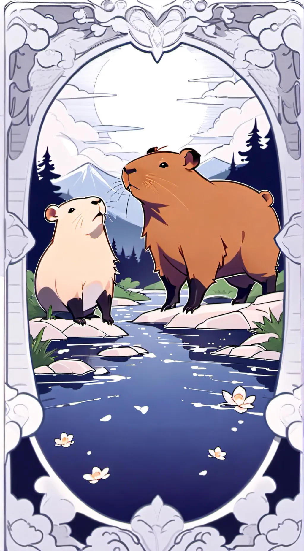 ai character: capybara background