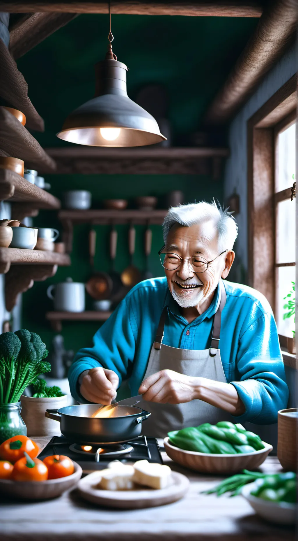 ai character: papá de 86 años  background