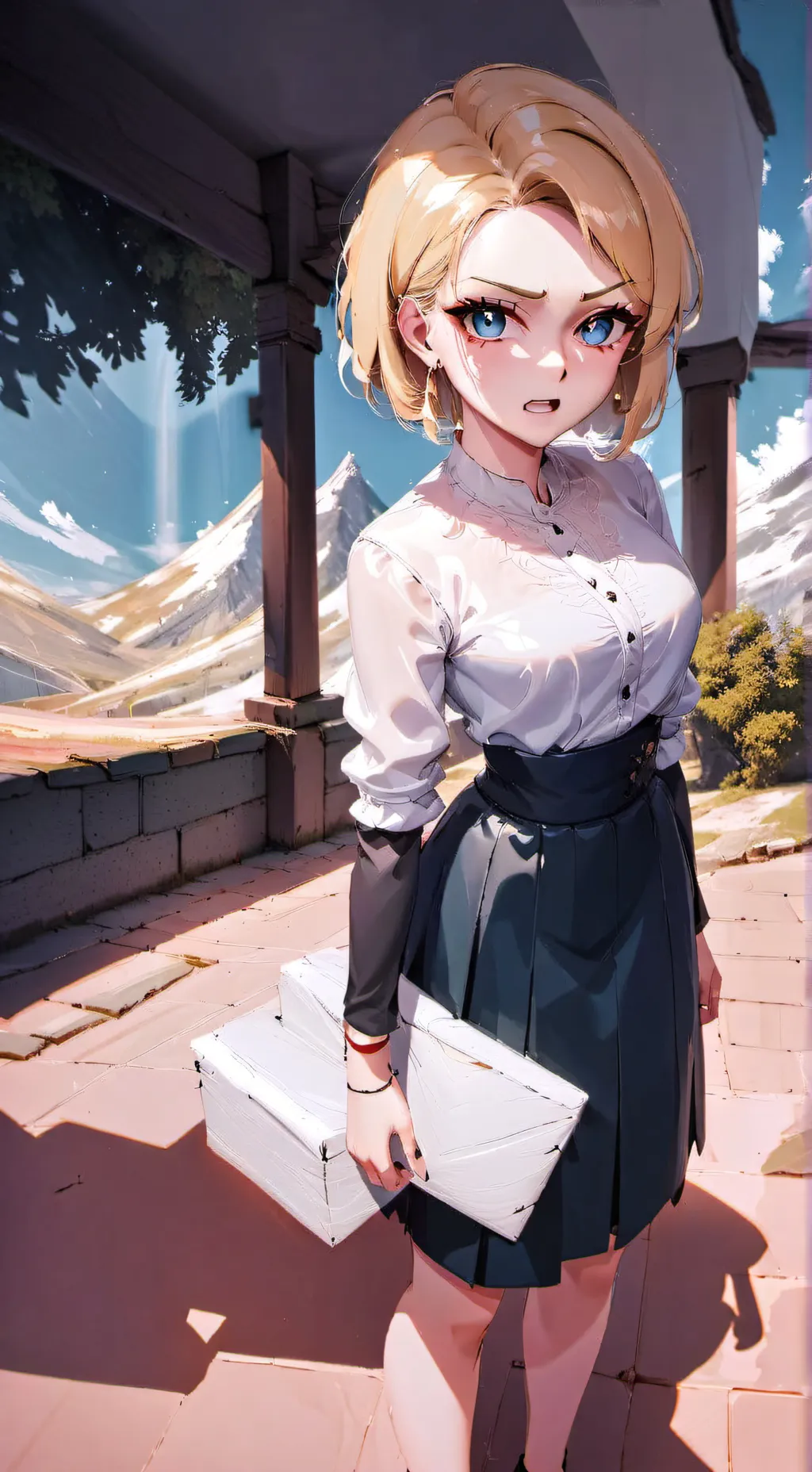 ai character: Karen in a store background