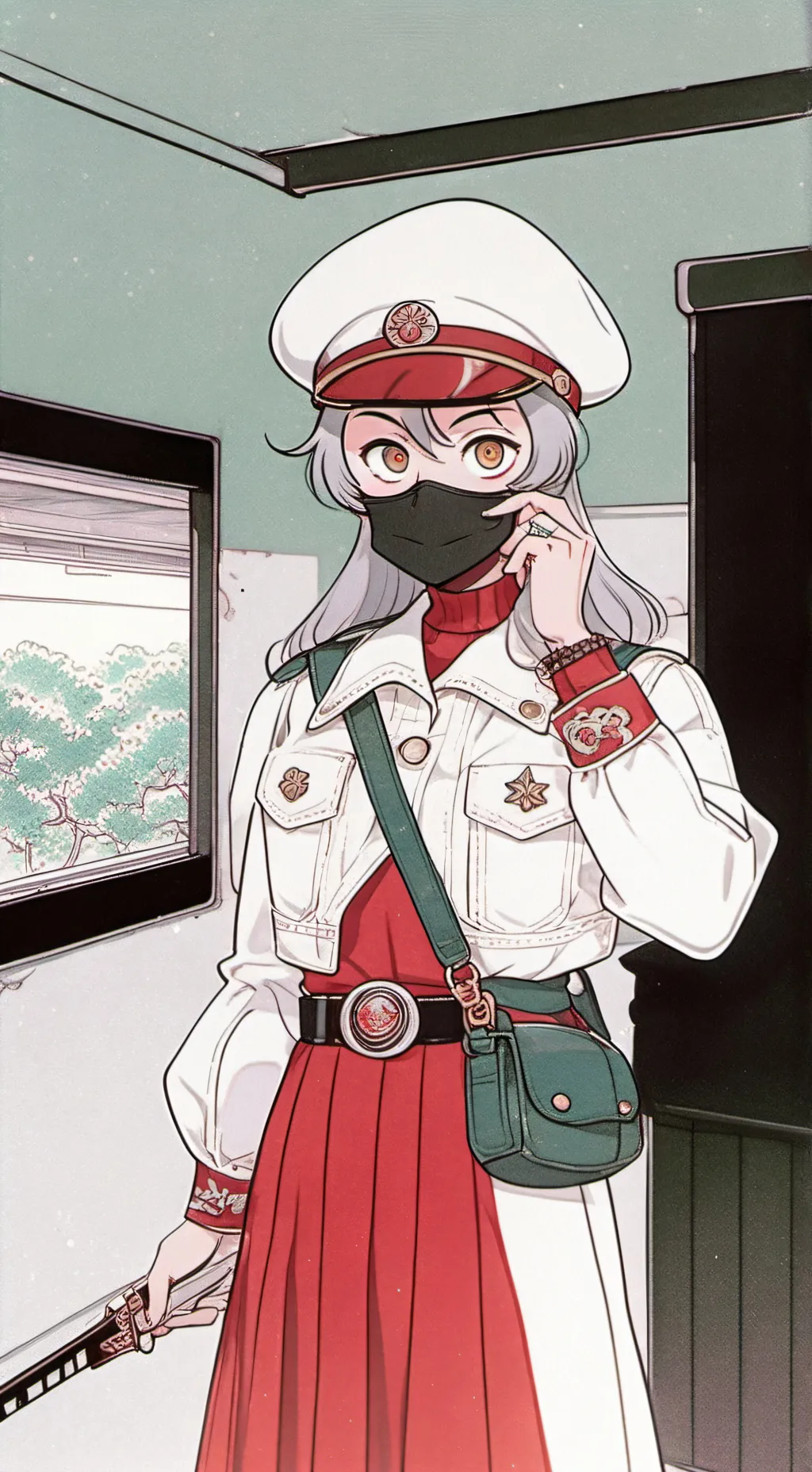 ai character: Countryhuman war background