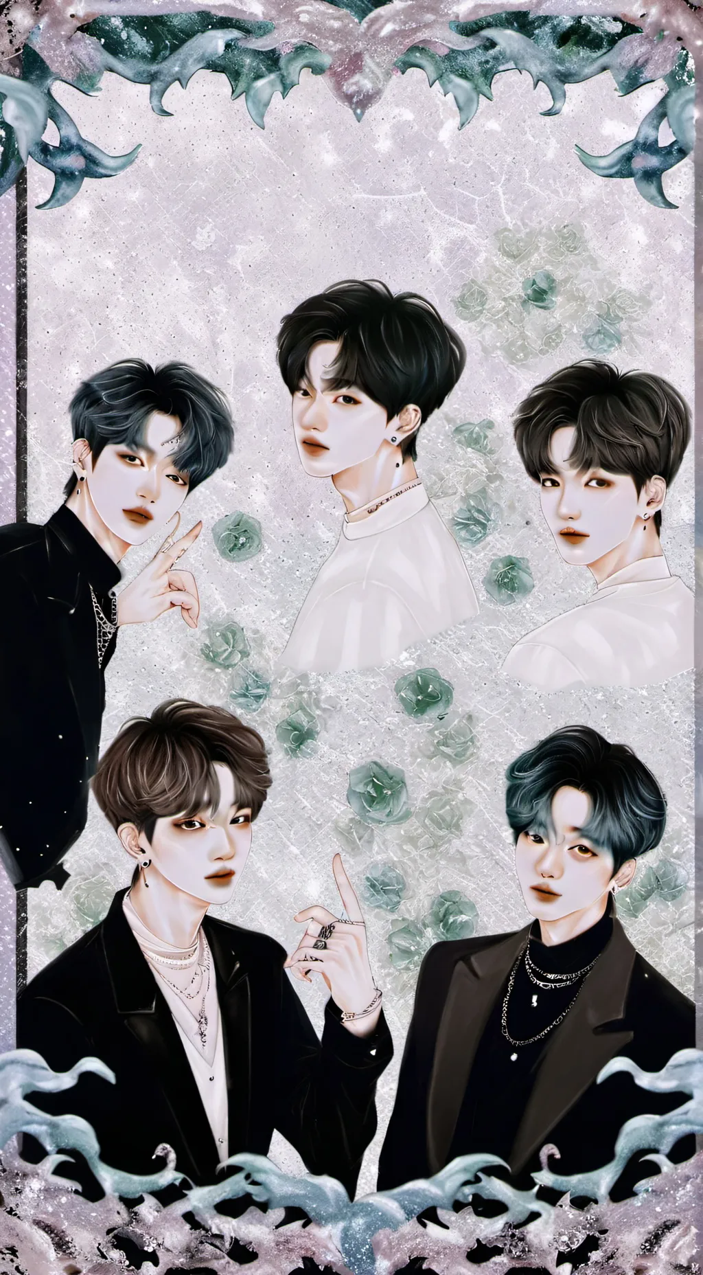 ai character: skz (pool party) background