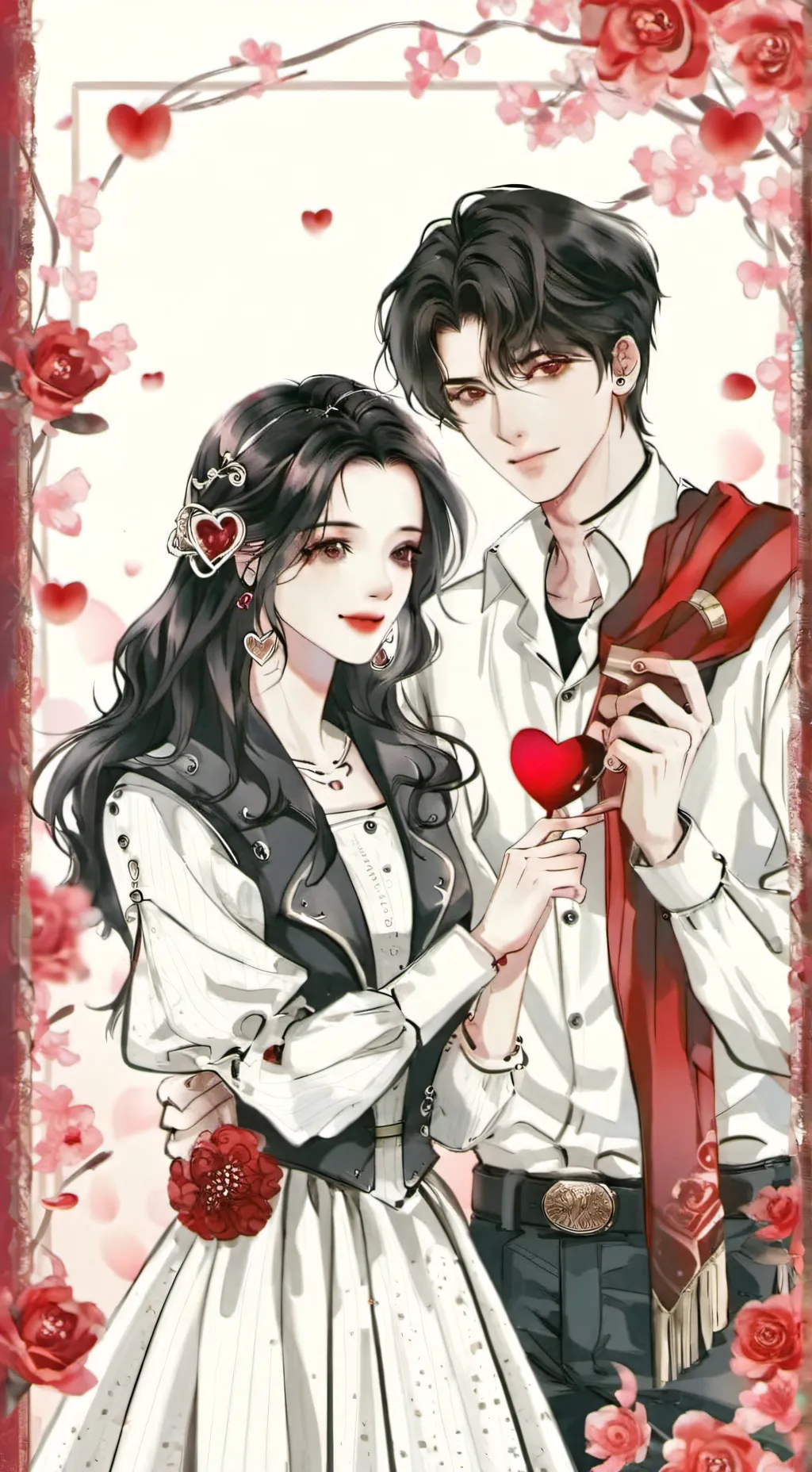 ai character: HH Valentine's Day background