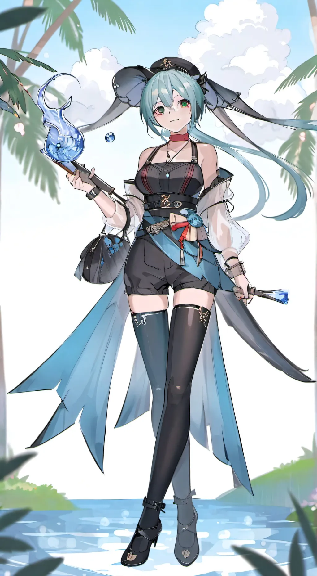 ai character: Hatsune Miku  background