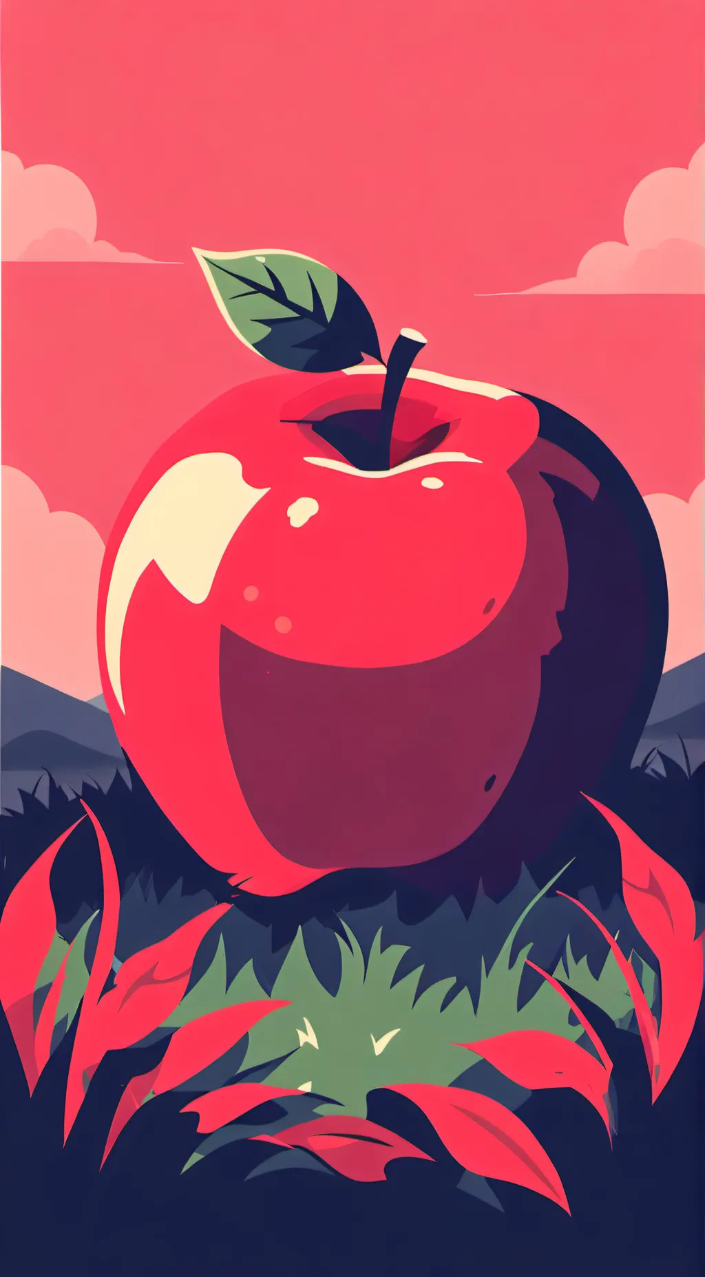 ai character: An apple background