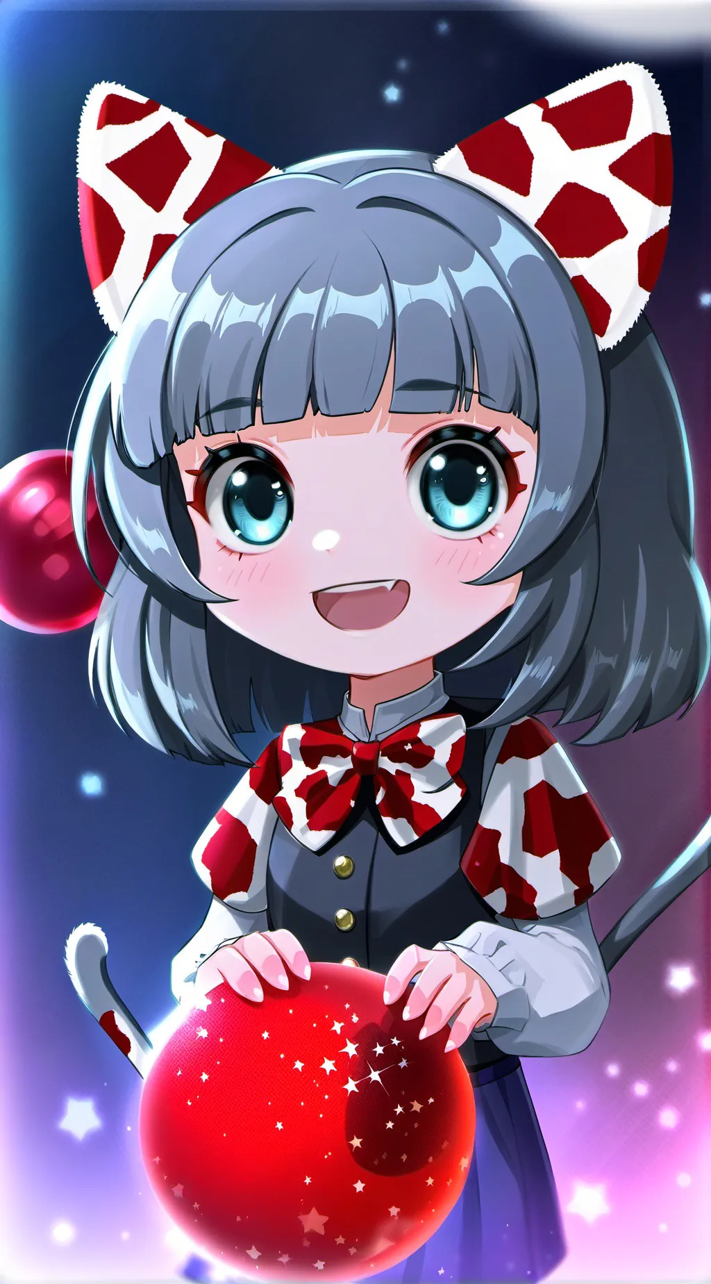 ai character: Red Spirit Feline background