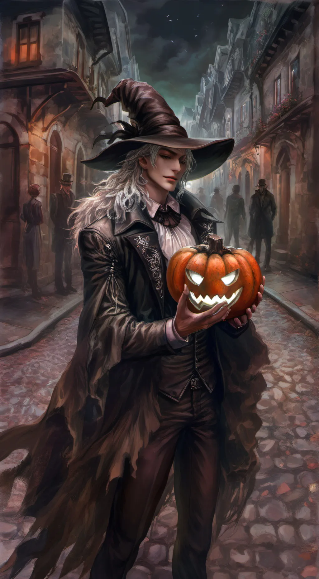 ai character: Halloween King background