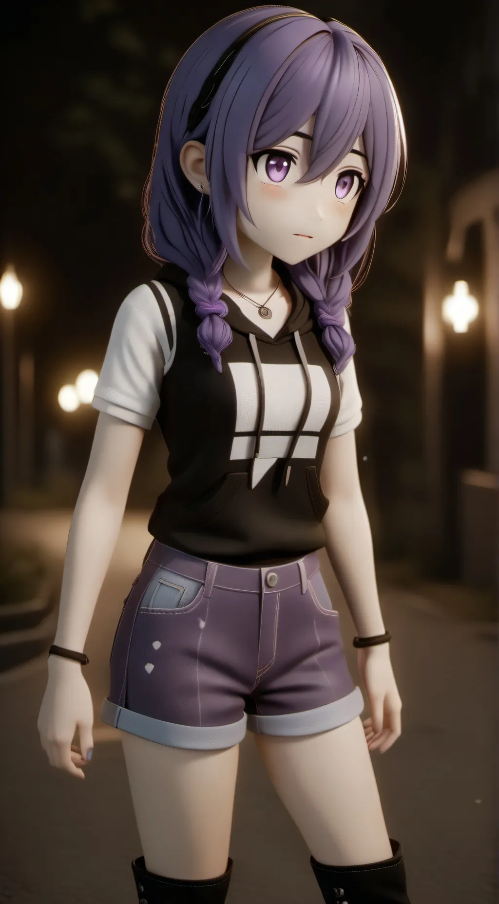 ai character: Lavender background