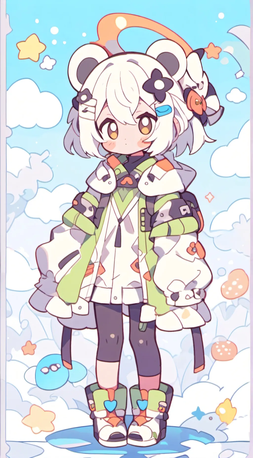 ai character: Nabi x Santi background