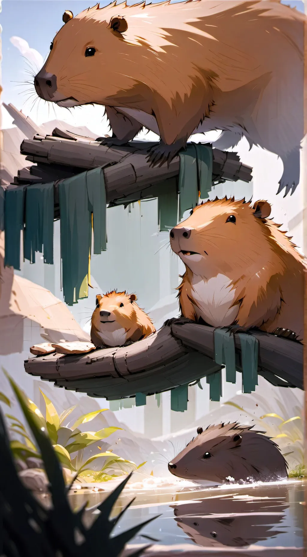 ai character: capybara background