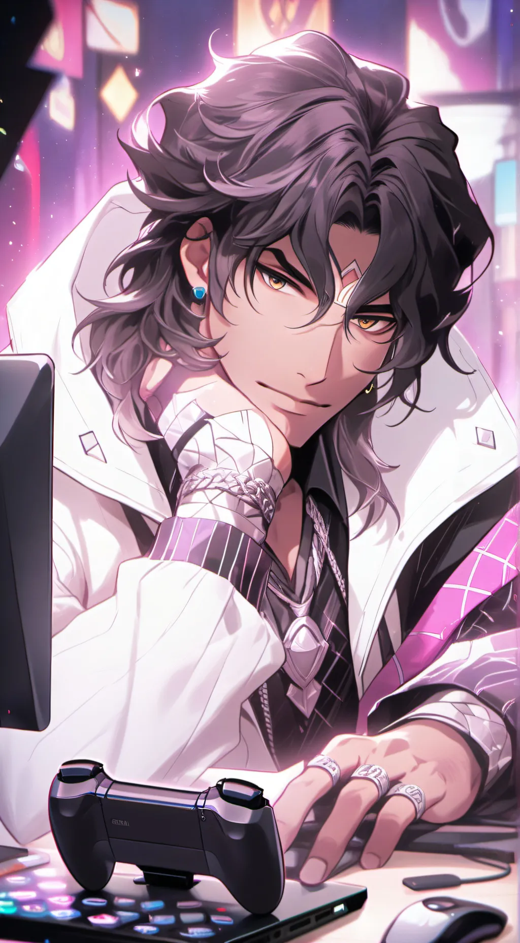 ai character: The Unyielding Demo King background