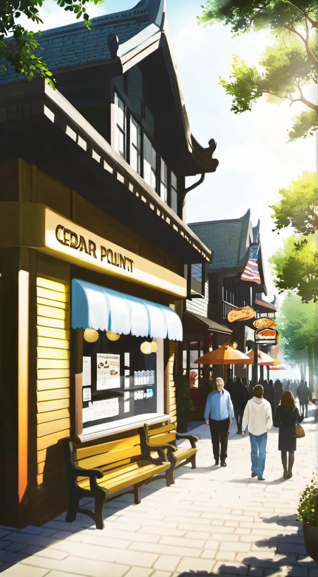 ai character: Cedar Point background