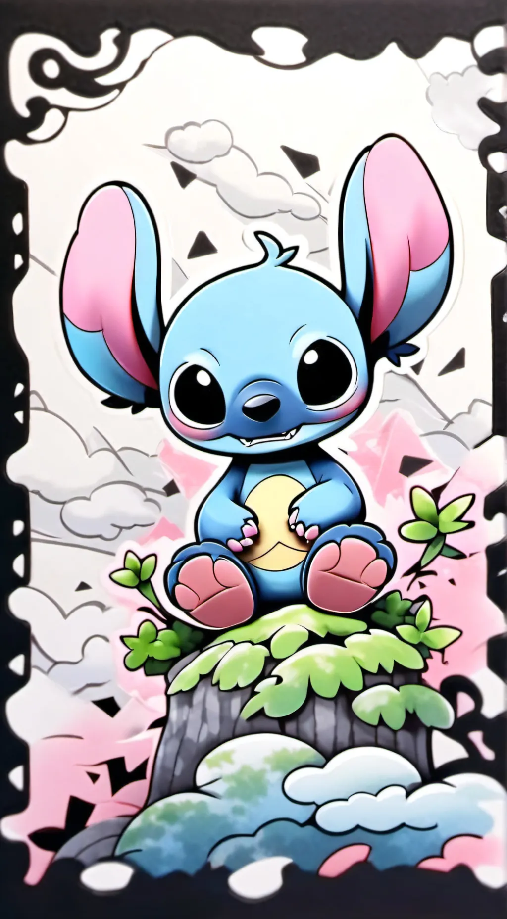 ai character: Stitch background