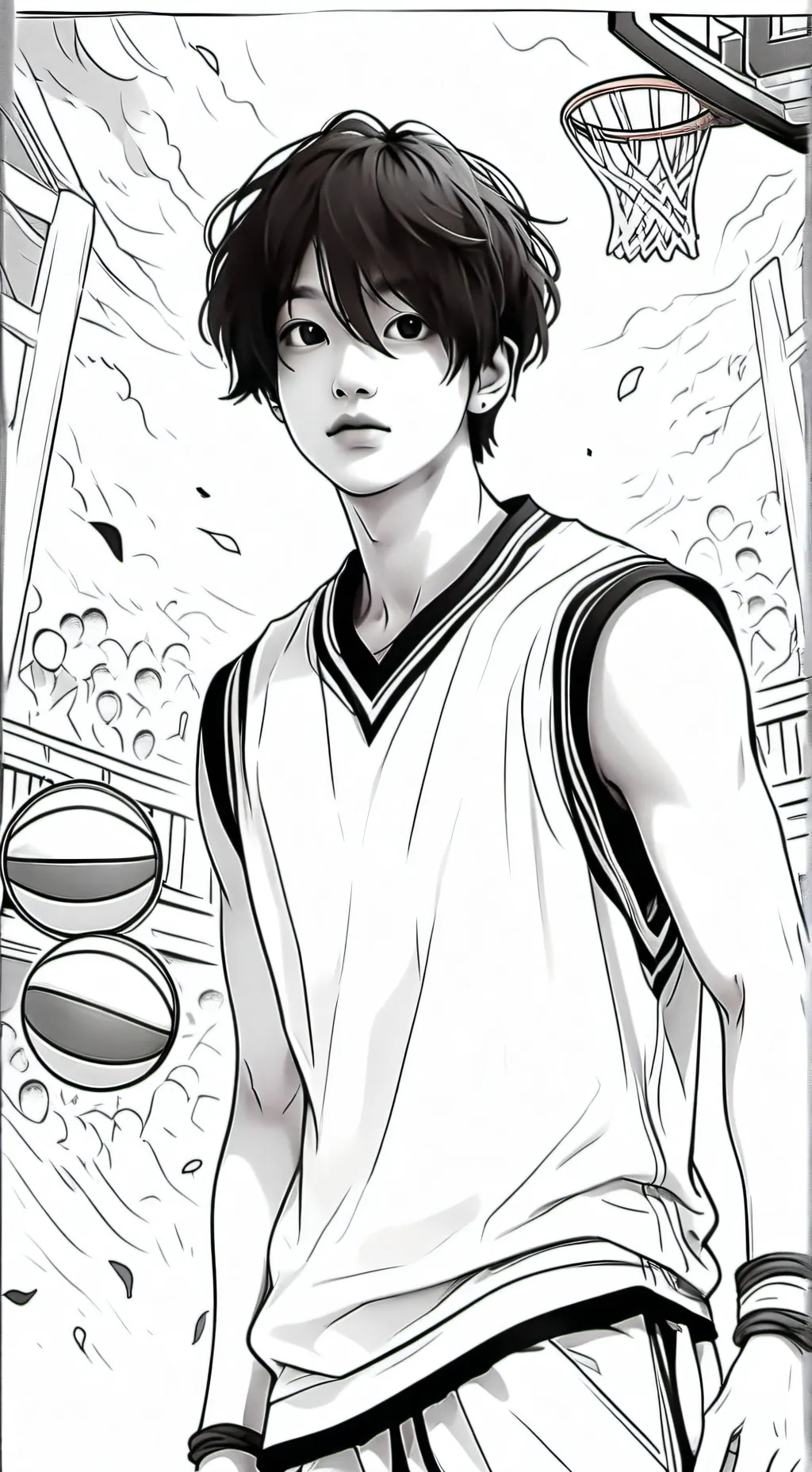 ai character: KING-SANHA😍🤌🏽🏀 background
