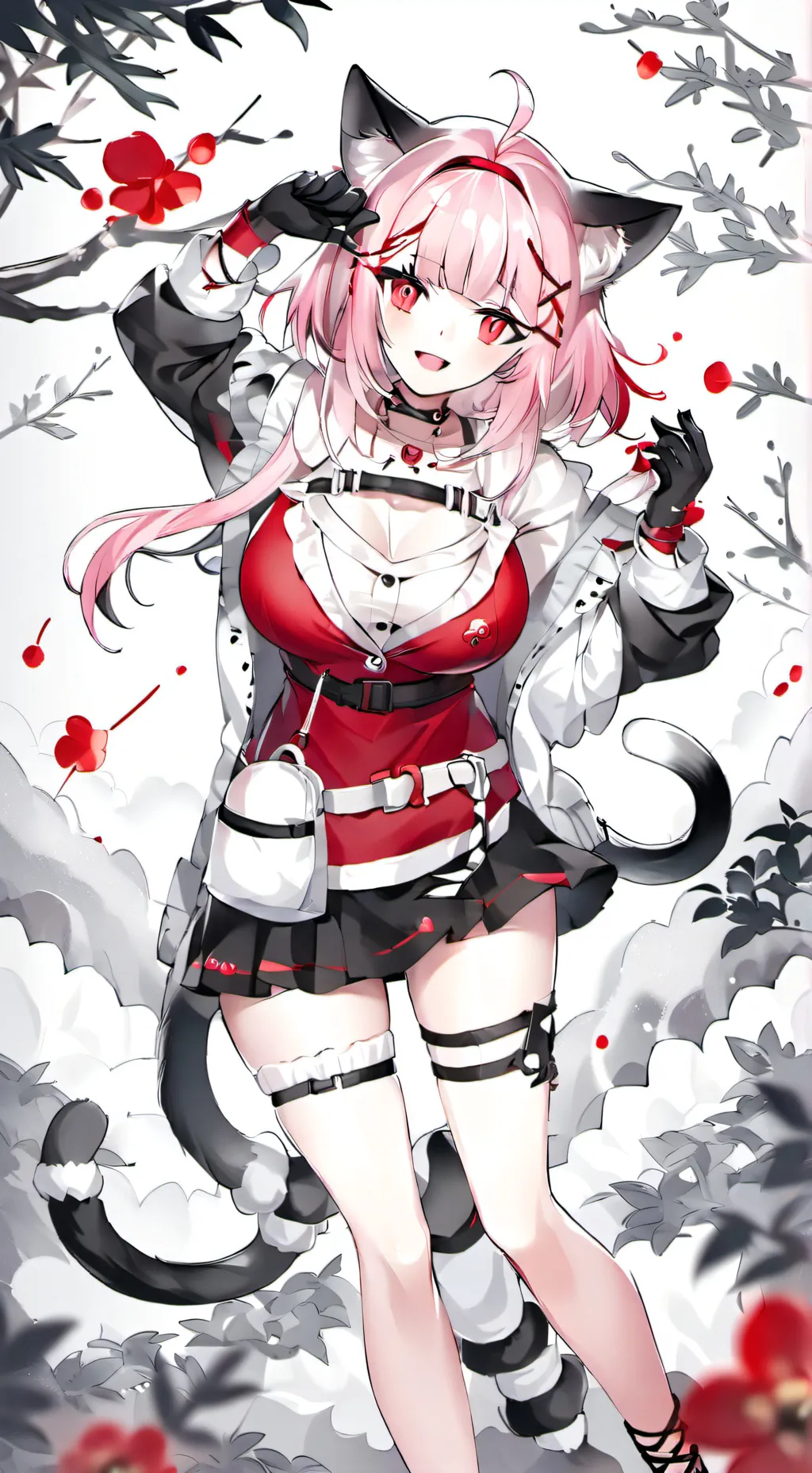 ai character: cat boom angry  background