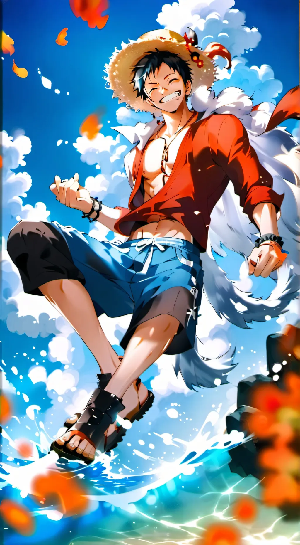 ai character: Luffy background