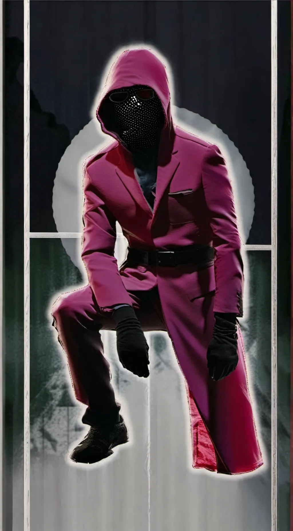 ai character: squid game guard background